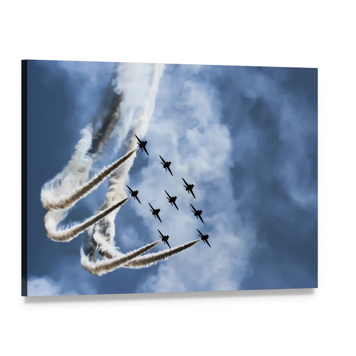 Sky Fighters Diamond Formation Canvas Wall Art, single panel gallery wrapped canvas, angled product view