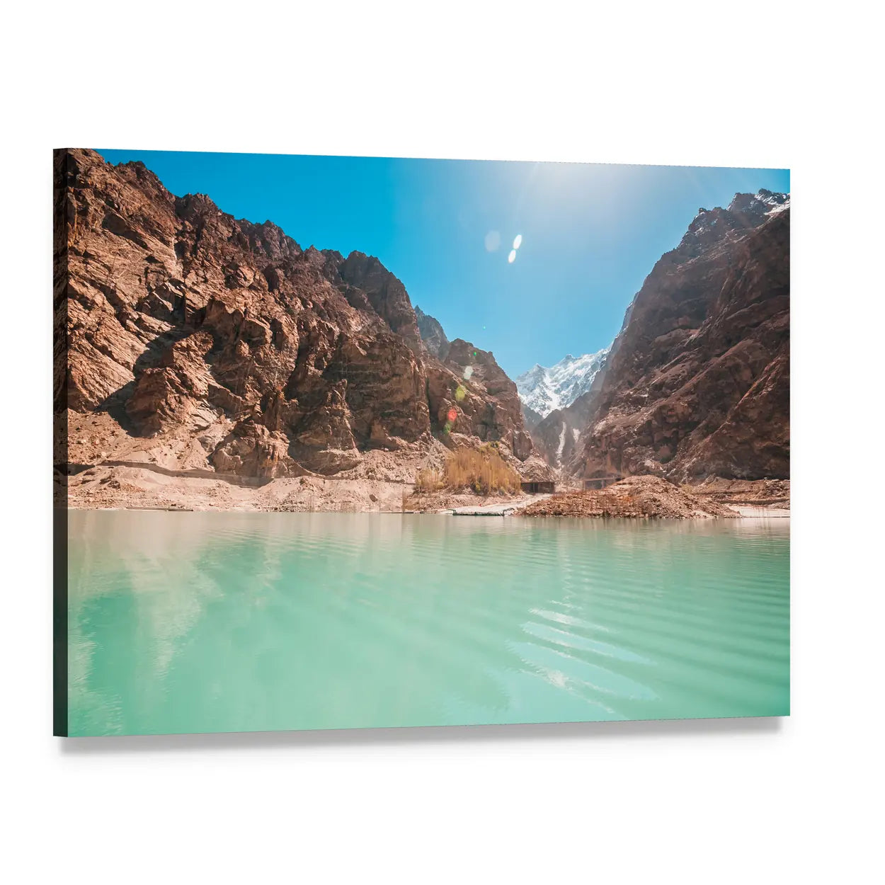 Attabad Lake, Northern Pakistan Canvas Wall Art, single panel gallery wrapped canvas, angled product view
