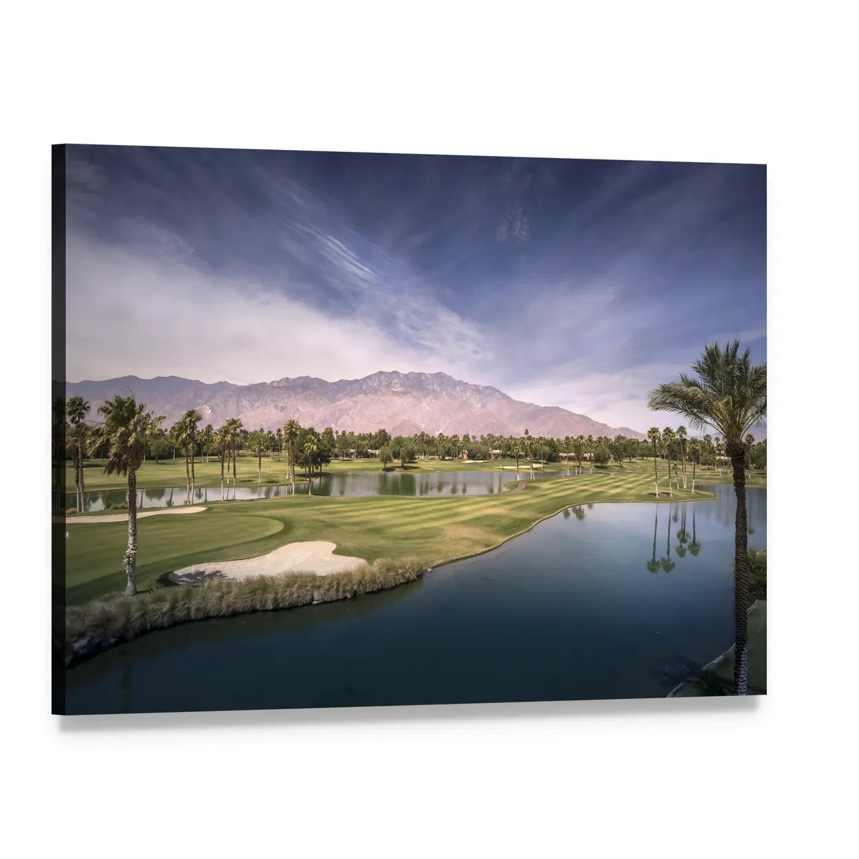 Chino Canyon Palm Springs Canvas Wall Art, single panel gallery wrapped canvas, angled product view