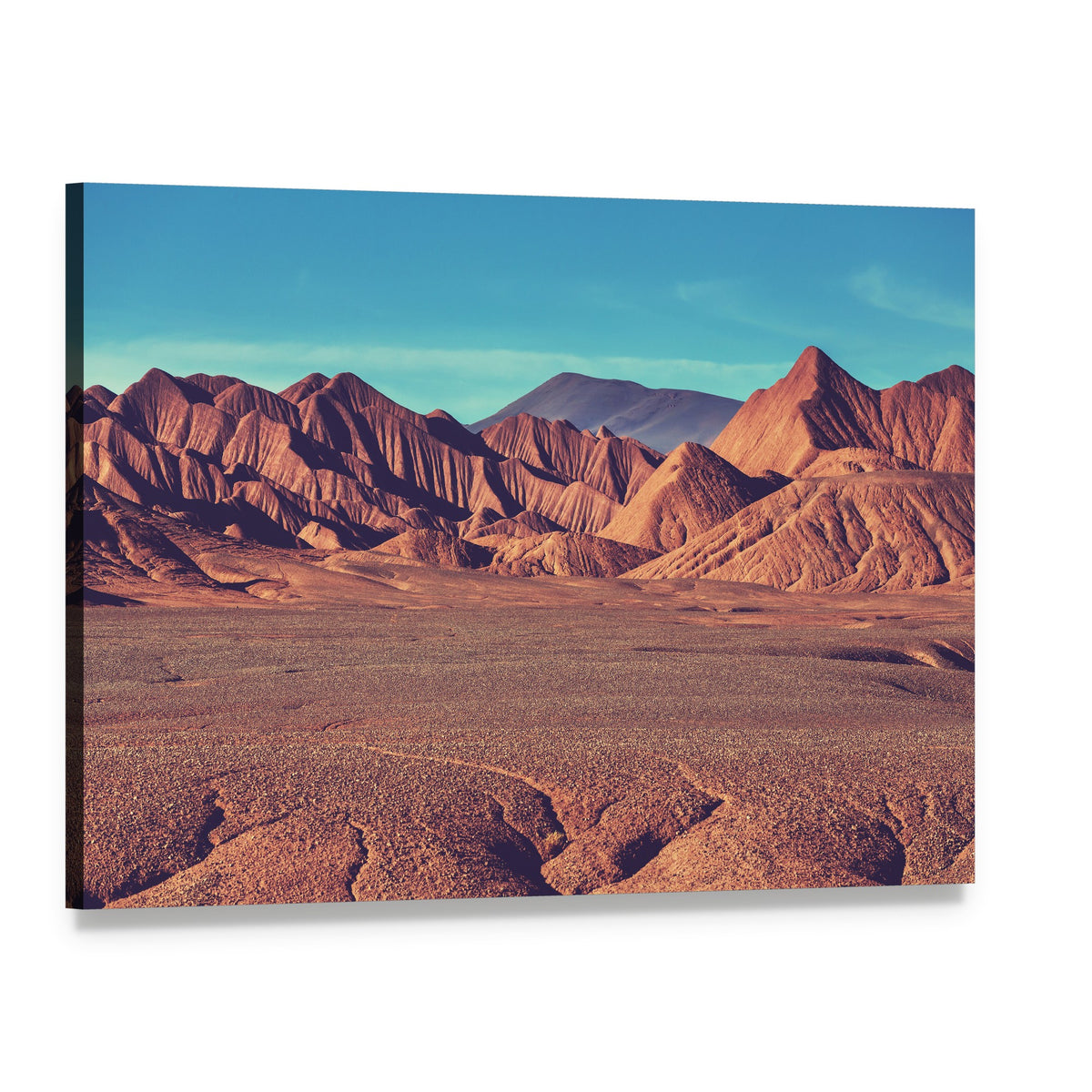 La Puna Mountain Plateau Canvas Wall Art, single panel gallery wrapped canvas, angled product view