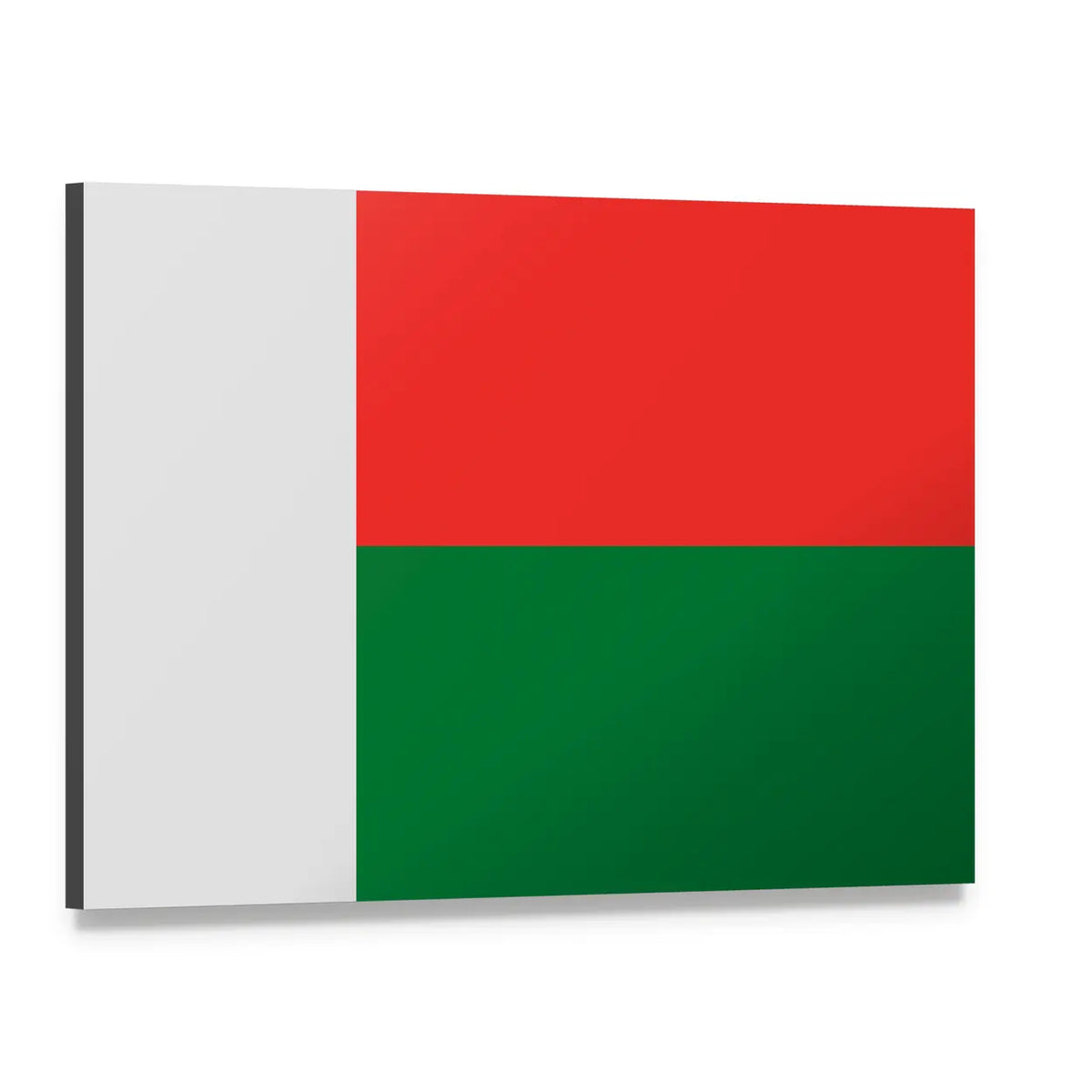 Madagascar Flag Canvas Wall Art, single panel gallery wrapped canvas, angled product view