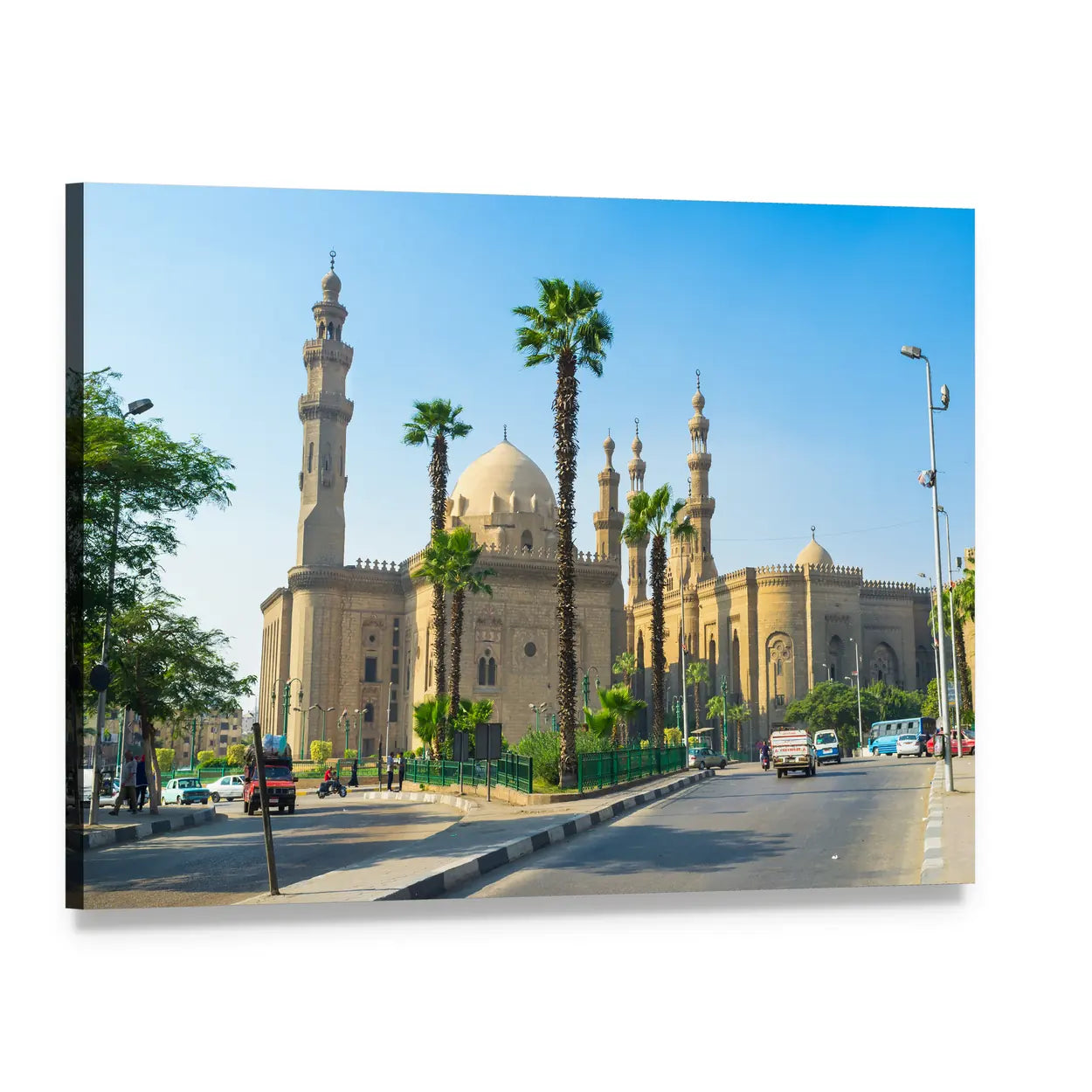 Mosque of Sultan Hassan Canvas Wall Art, single panel gallery wrapped canvas, angled product view