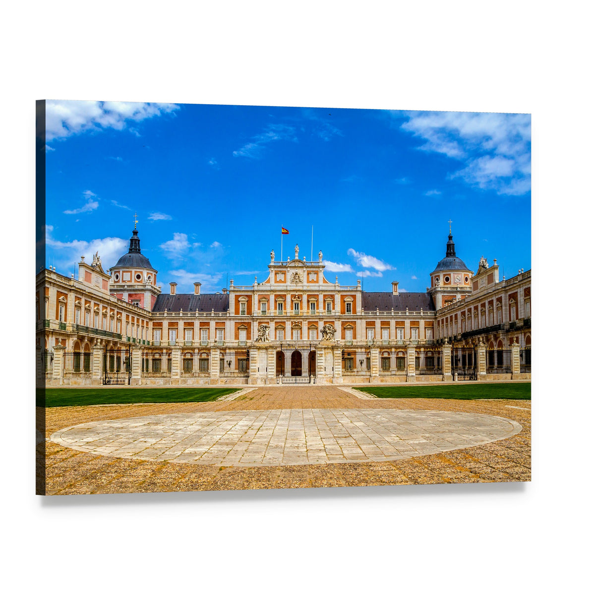 Royal Palace of Aranjuez Canvas Wall Art, single panel gallery wrapped canvas, angled product view