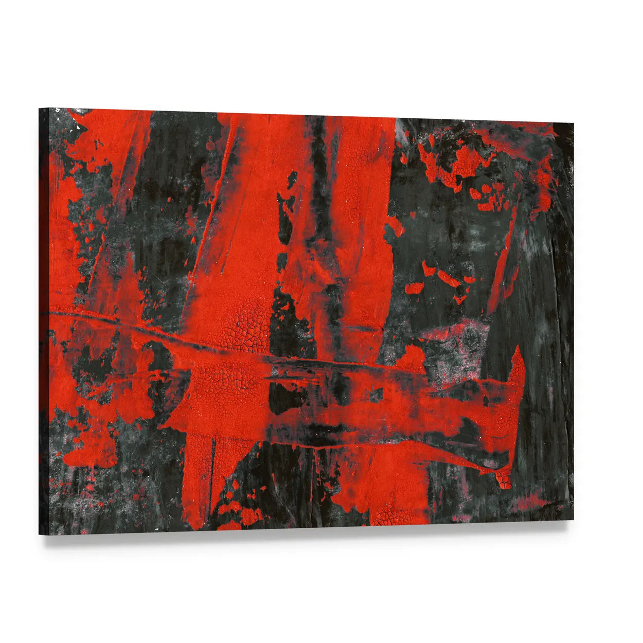 Watercolor Brush Strokes Canvas Wall Art, single panel gallery wrapped canvas, angled product view