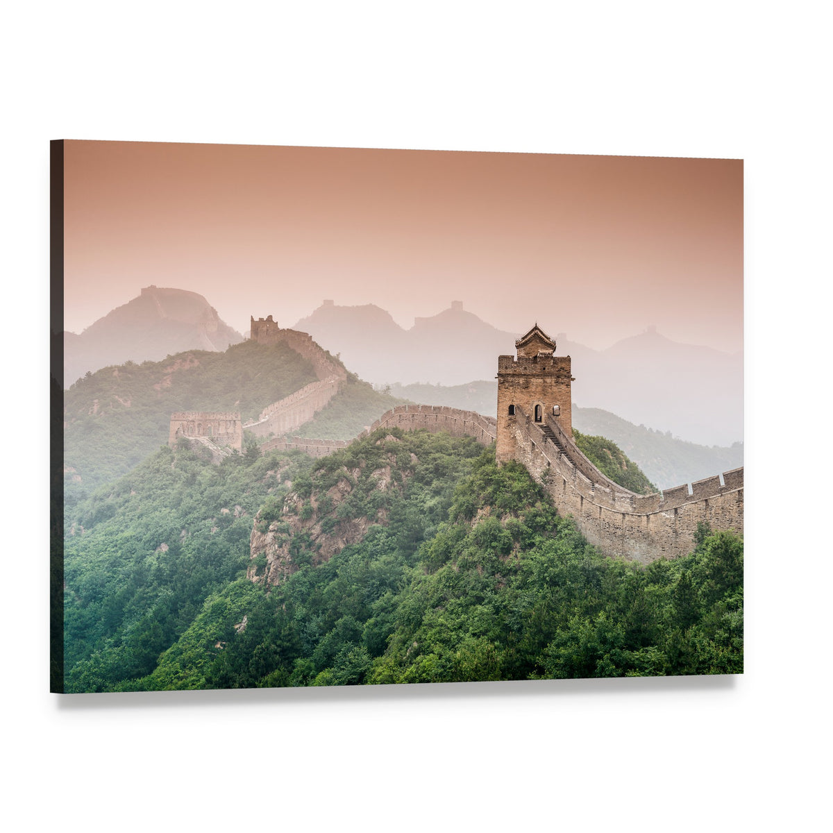 Great Wall of China at Jinshanling Canvas Wall Art, single panel gallery wrapped canvas, angled product view