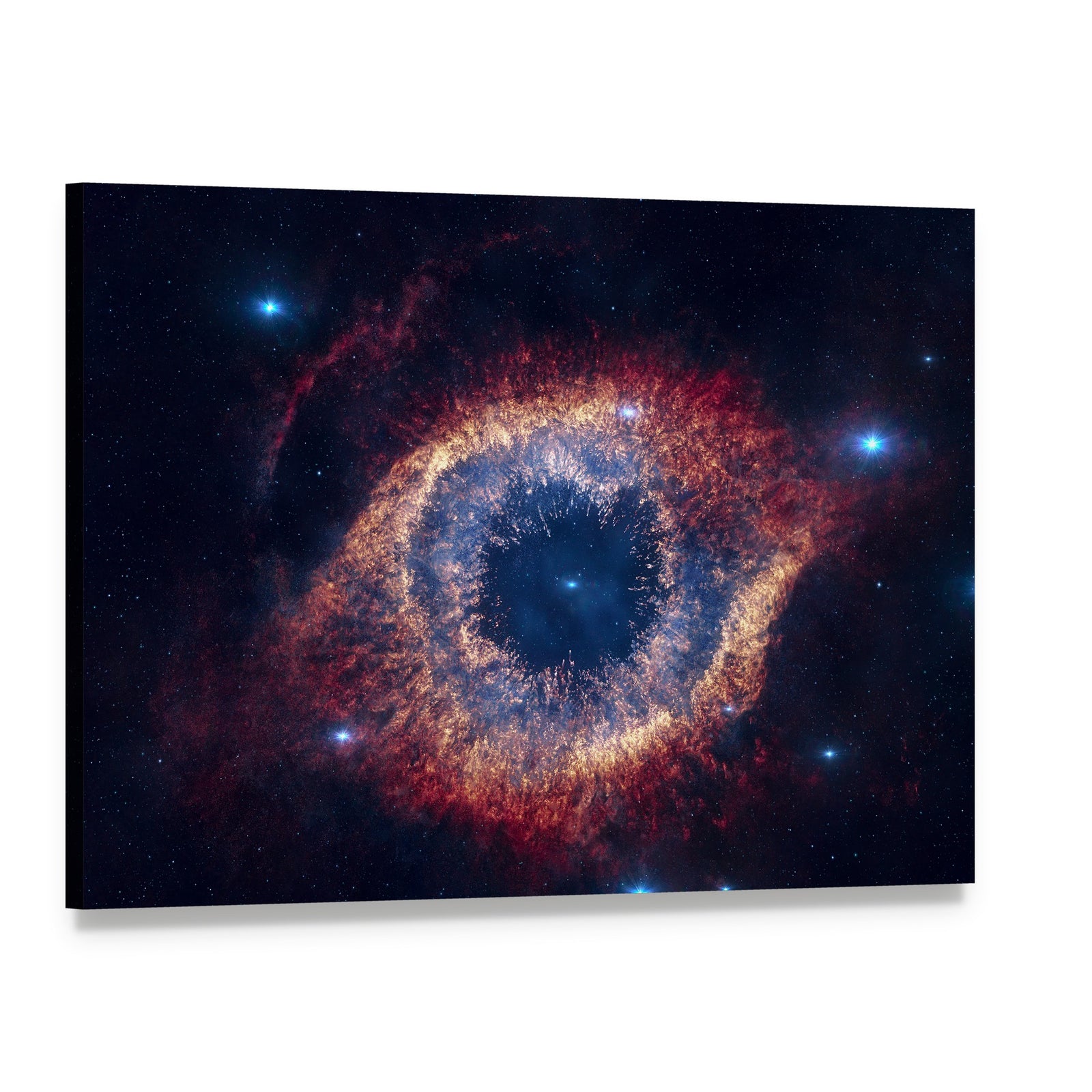 The Helix Nebula Eye of God Canvas Wall Art, single panel gallery wrapped canvas, angled product view