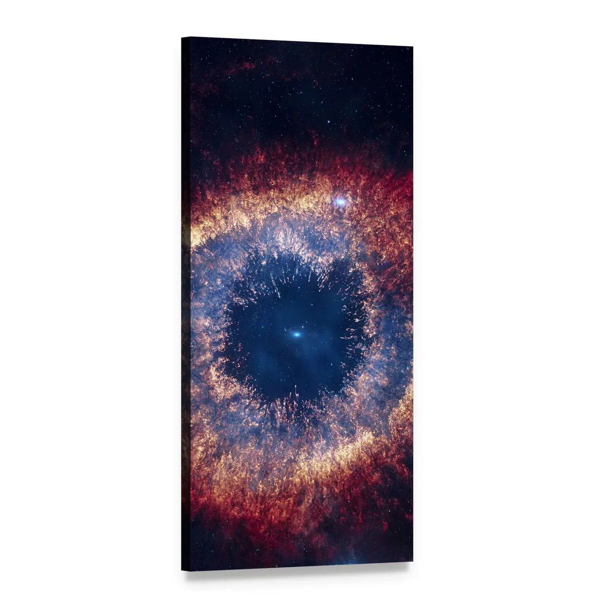 Helix Nebula Eye of God Vertical Canvas Wall Art, 1 panel 1 Vertical layout gallery wrapped canvas set, angled product view