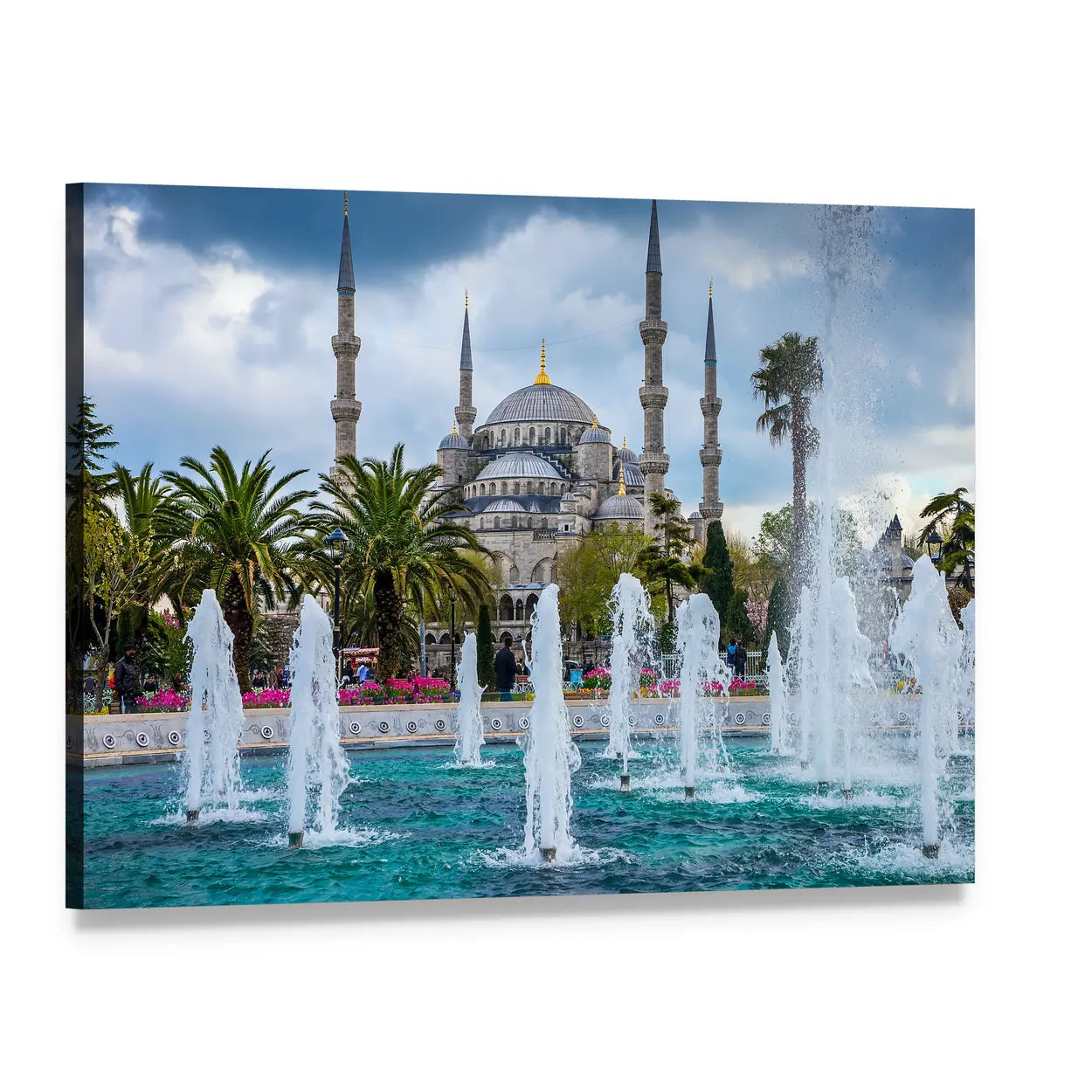 Sultan Ahmed Mosque, Istanbul Canvas Wall Art, single panel gallery wrapped canvas, angled product view
