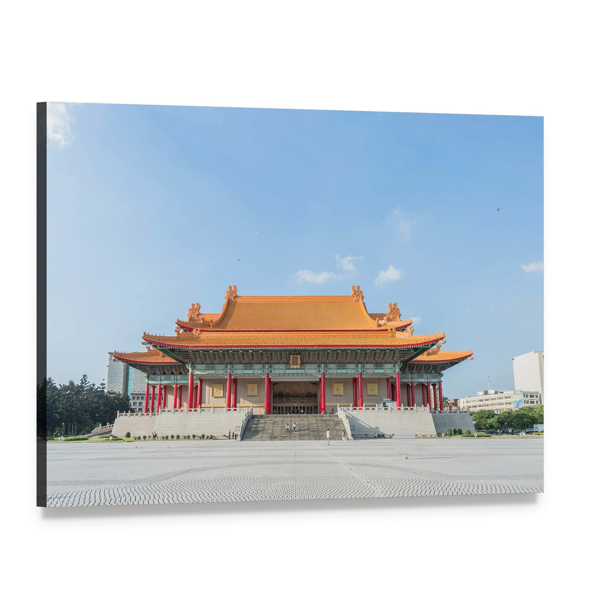 National Music Hall of Taiwan Canvas Wall Art, single panel gallery wrapped canvas, angled product view