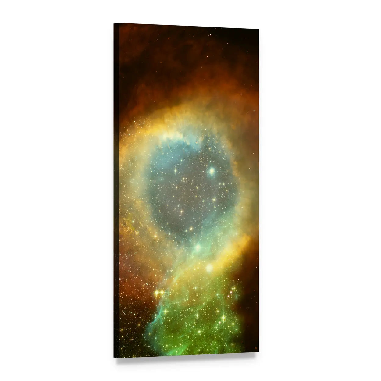 Nebula and Star Field Vertical Canvas Wall Art, 1 panel 1 Vertical layout gallery wrapped canvas set, angled product view