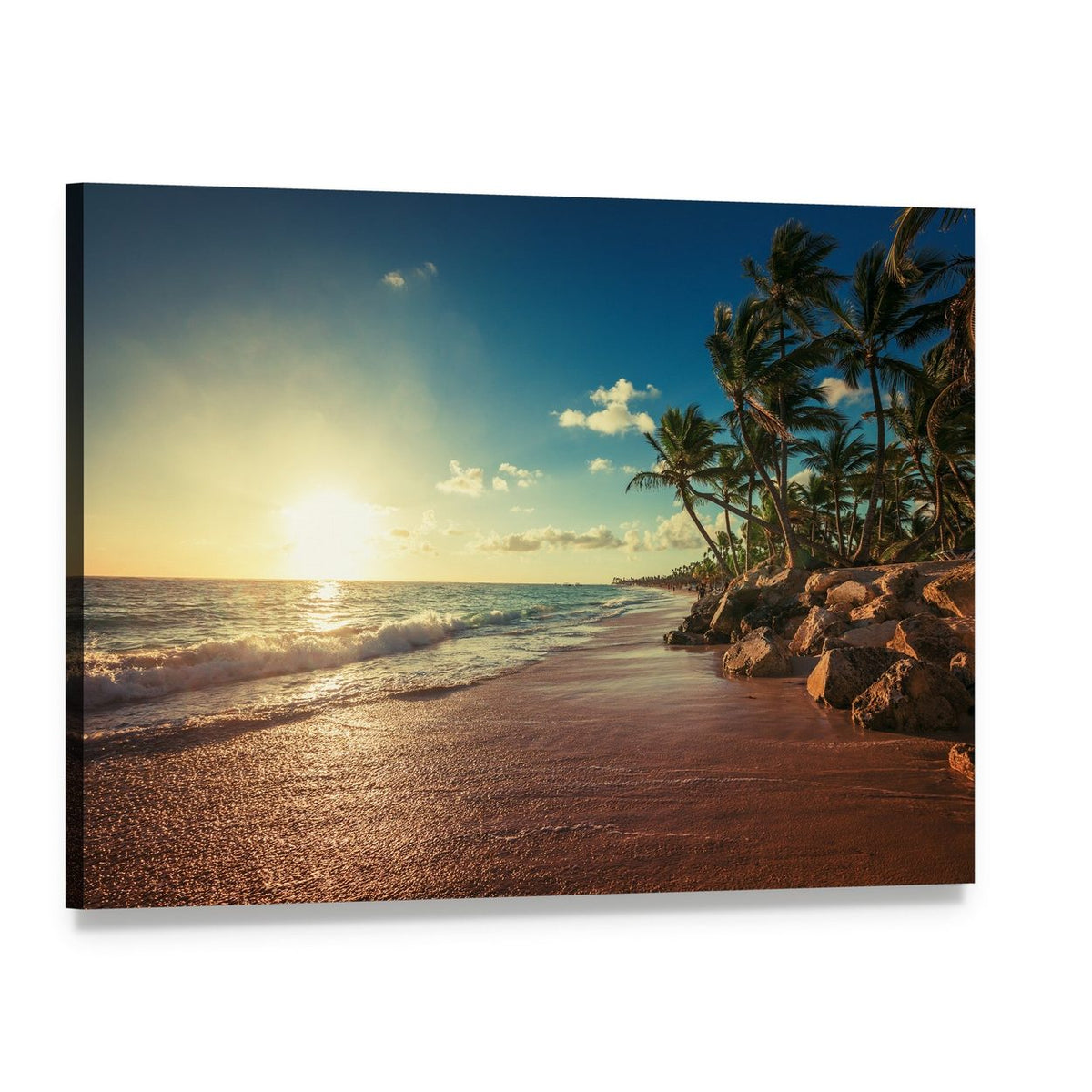 Landscape of Paradise Canvas Wall Art, single panel gallery wrapped canvas, angled product view