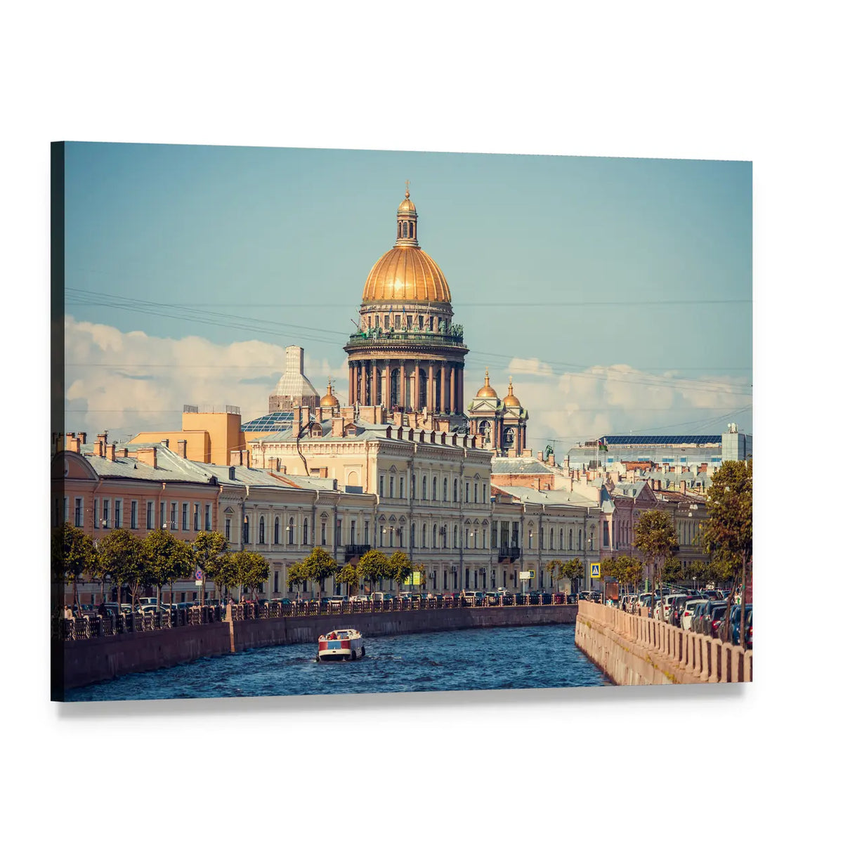 St. Isaac's Cathedral, Saint Petersburg Canvas Wall Art, single panel gallery wrapped canvas, angled product view