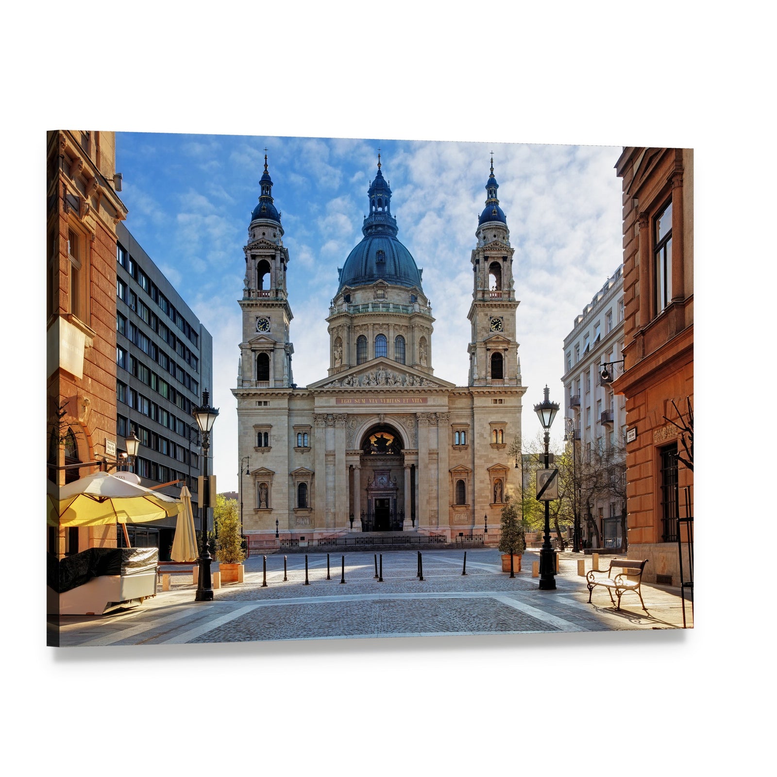 St. Stephen's Basilica in Budapest Canvas Wall Art, single panel gallery wrapped canvas, angled product view