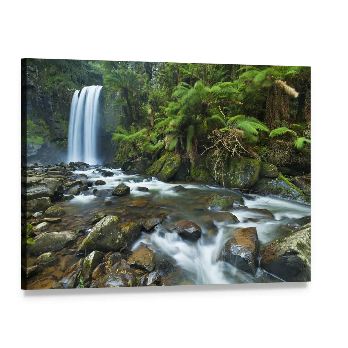 Hopetoun Falls, Great Otway National Park Canvas Wall Art, single panel gallery wrapped canvas, angled product view