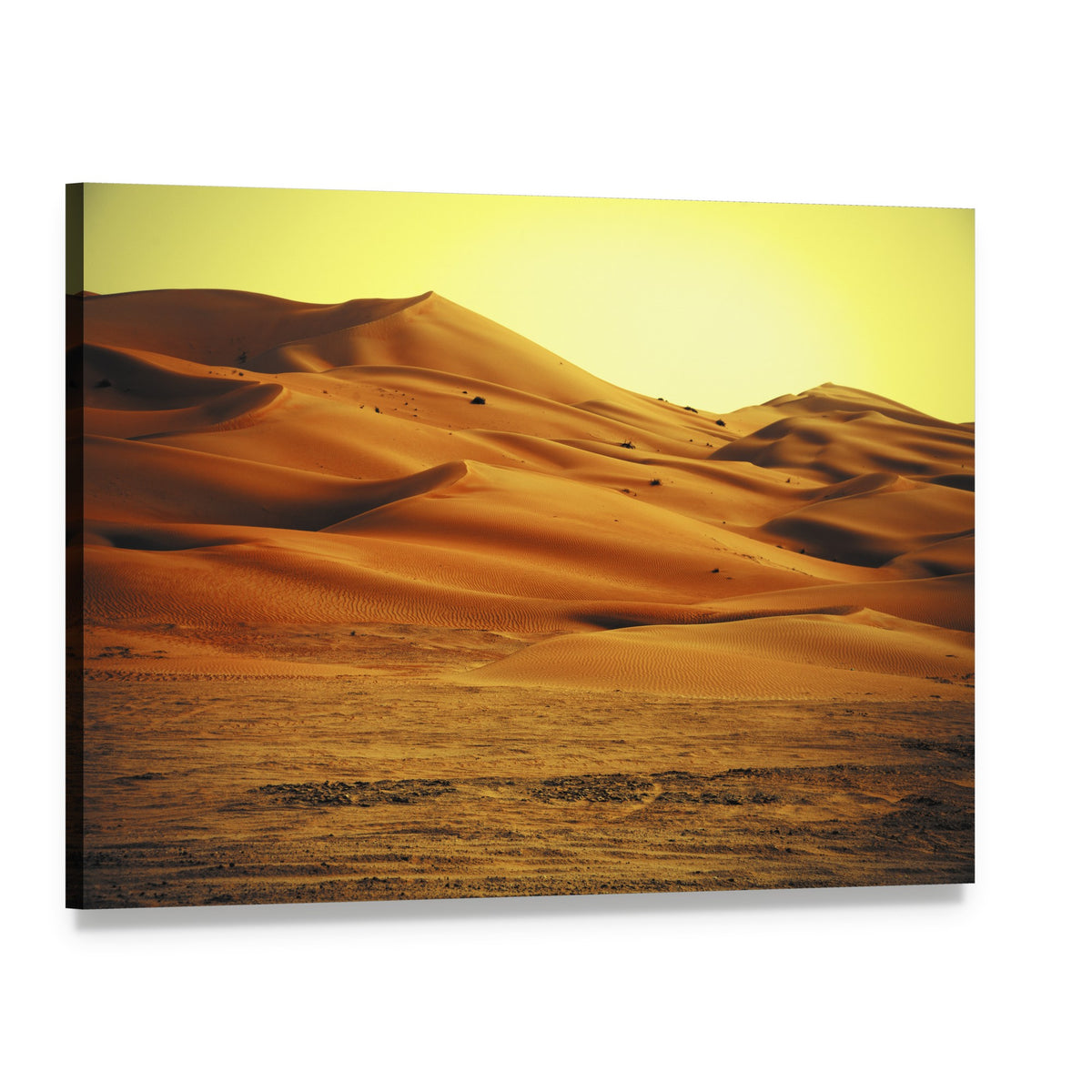 Sand Dune Formations Canvas Wall Art, single panel gallery wrapped canvas, angled product view