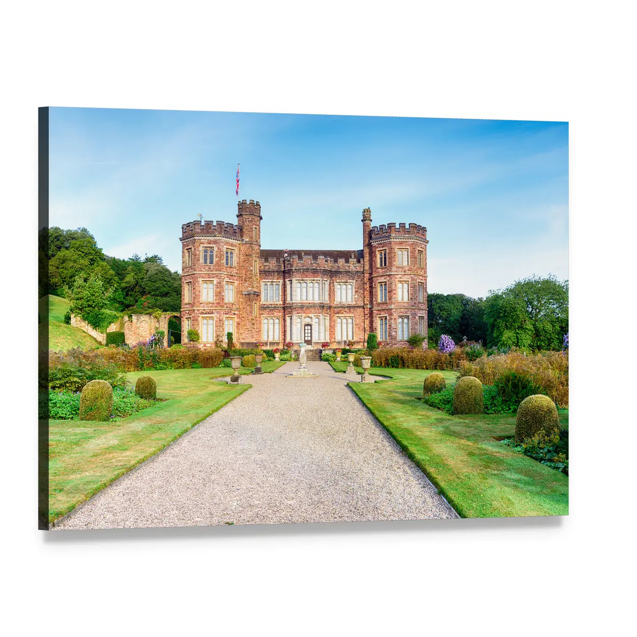 Mount Edgcumbe Castle and Gardens Canvas Wall Art, single panel gallery wrapped canvas, angled product view