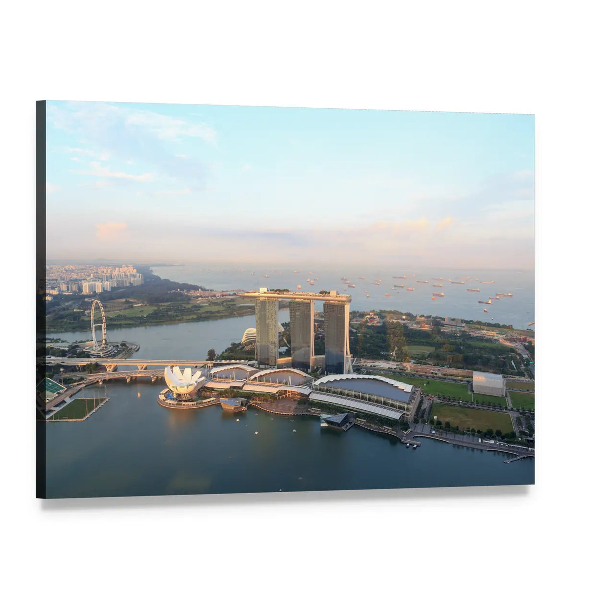 Marina Bay Sands Hotel, Singapore Canvas Wall Art, single panel gallery wrapped canvas, angled product view