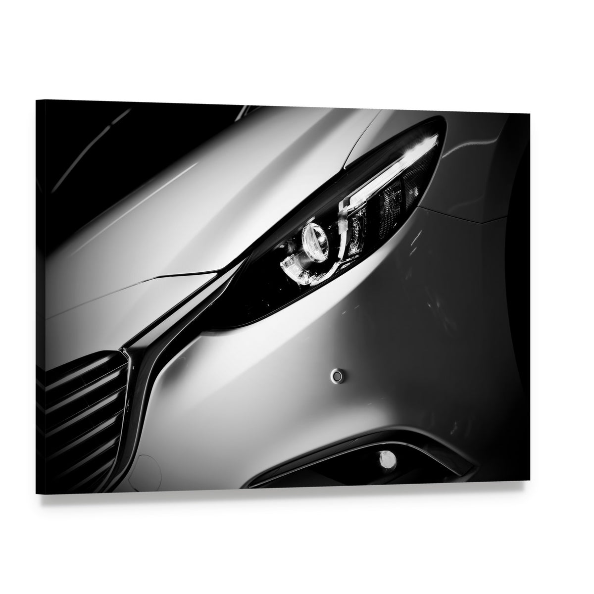 Car Light Close Up Canvas Wall Art, single panel gallery wrapped canvas, angled product view