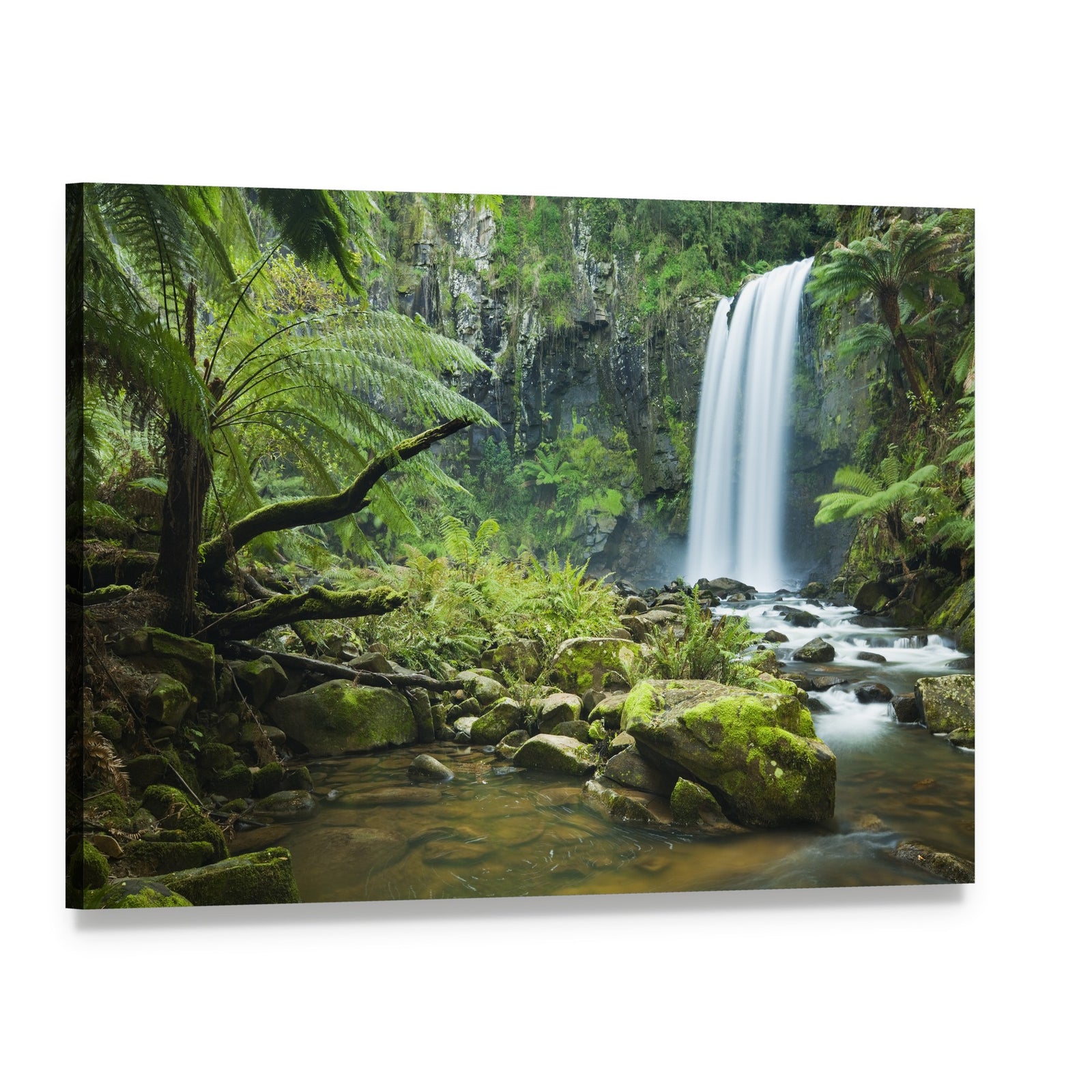 Hopetoun Falls Australia Canvas Wall Art, single panel gallery wrapped canvas, angled product view