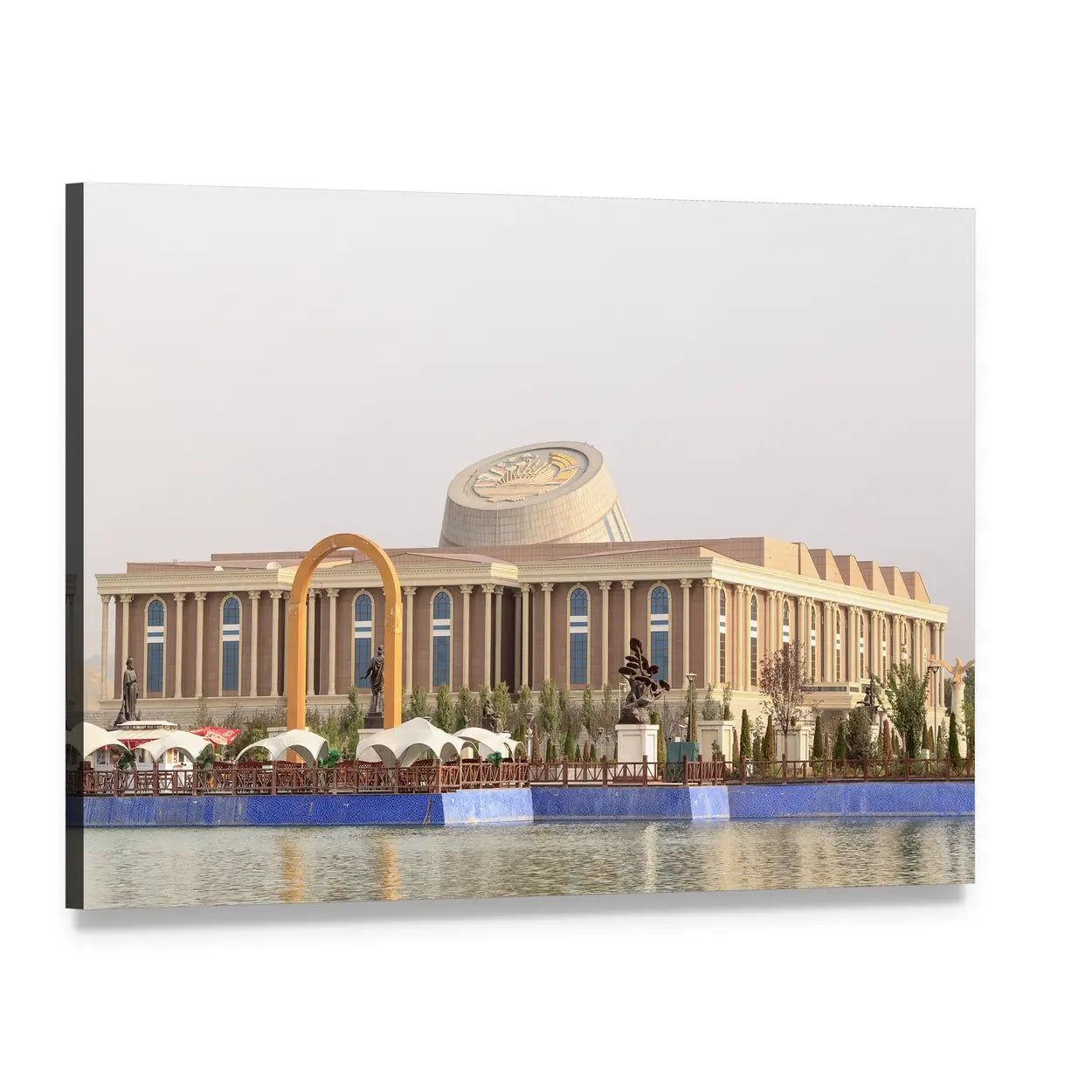 National Museum In Tajikistan Canvas Wall Art, single panel gallery wrapped canvas, angled product view