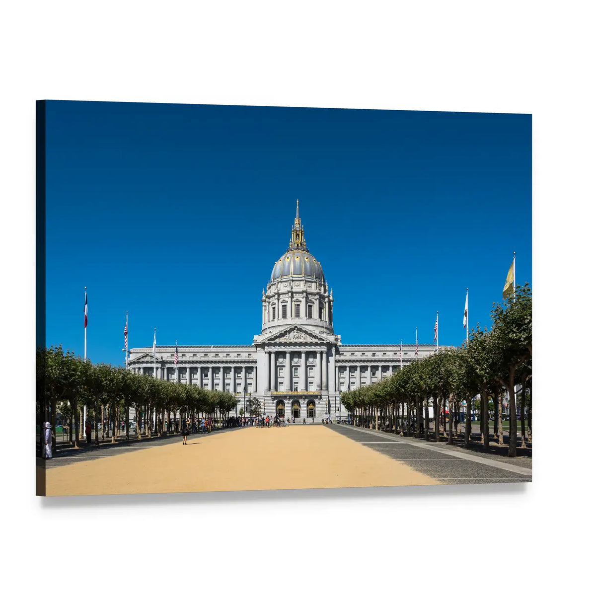 San Francisco City Hall Canvas Wall Art, single panel gallery wrapped canvas, angled product view