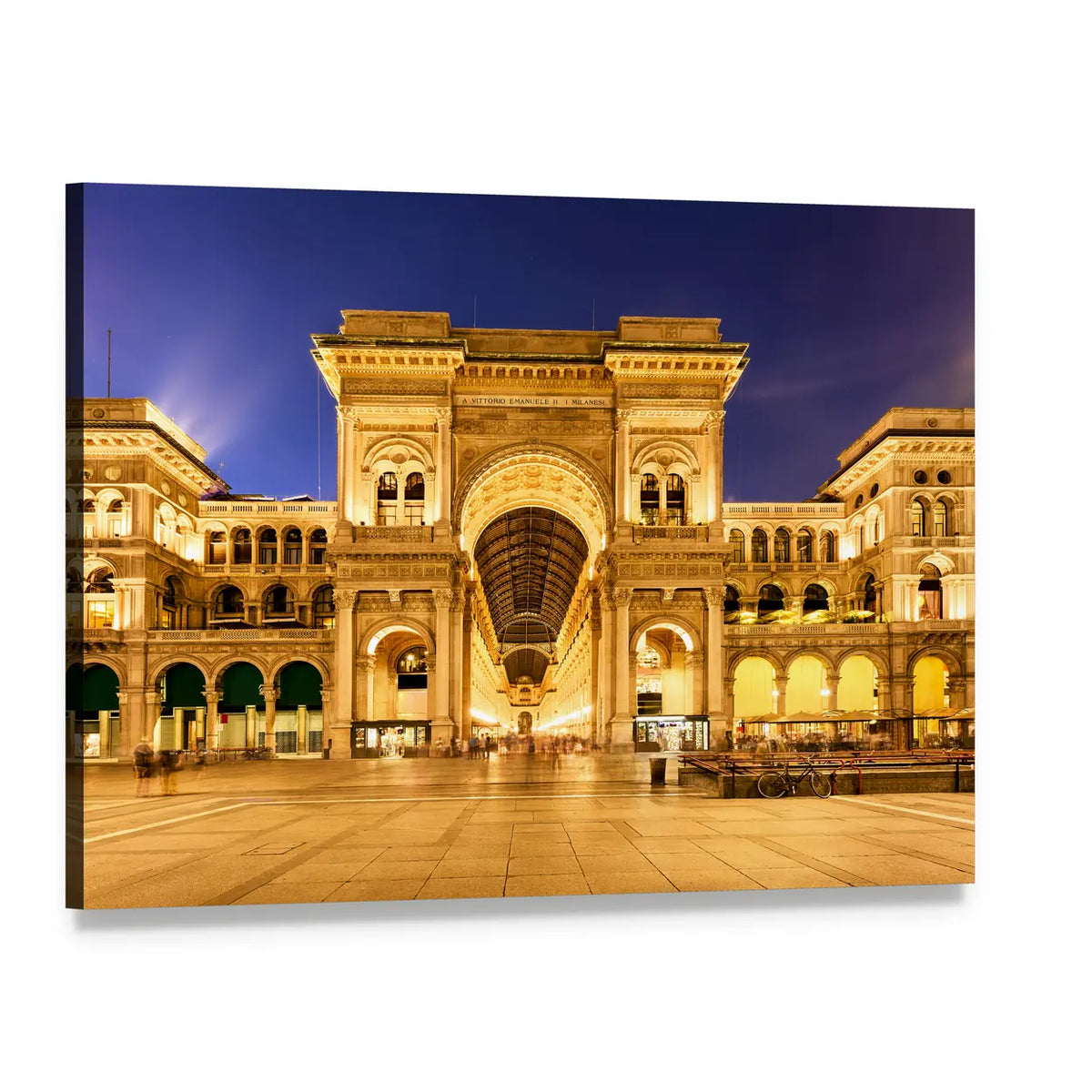 Vittorio Emanuele Ii Gallery, Milan Canvas Wall Art, single panel gallery wrapped canvas, angled product view