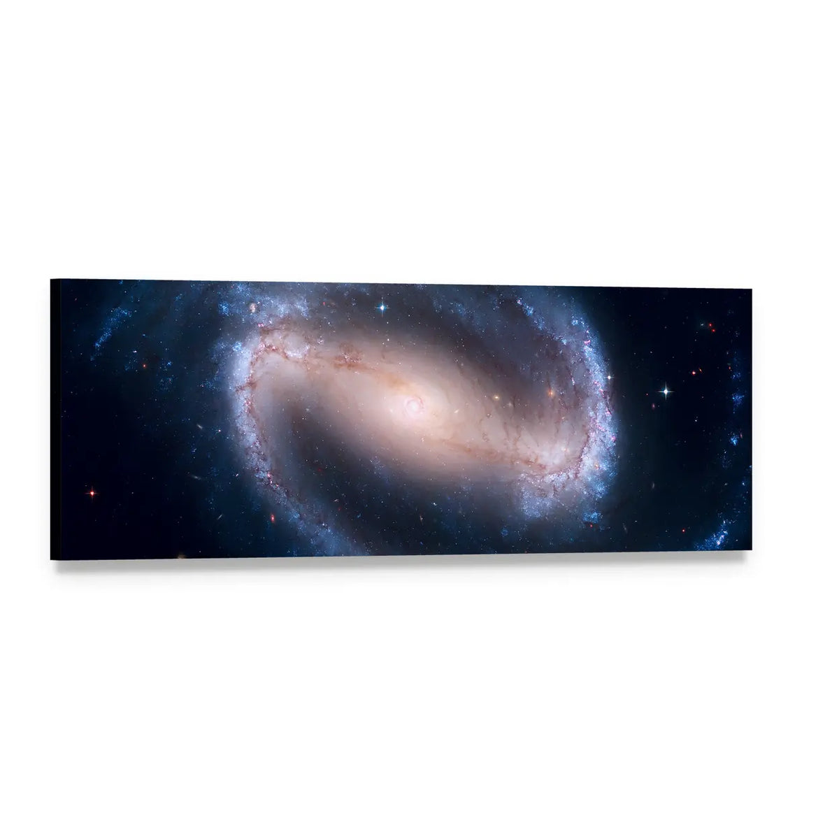Ngc 1300 Spiral Galaxy Panoramic Canvas Wall Art, single panel gallery wrapped canvas, angled product view