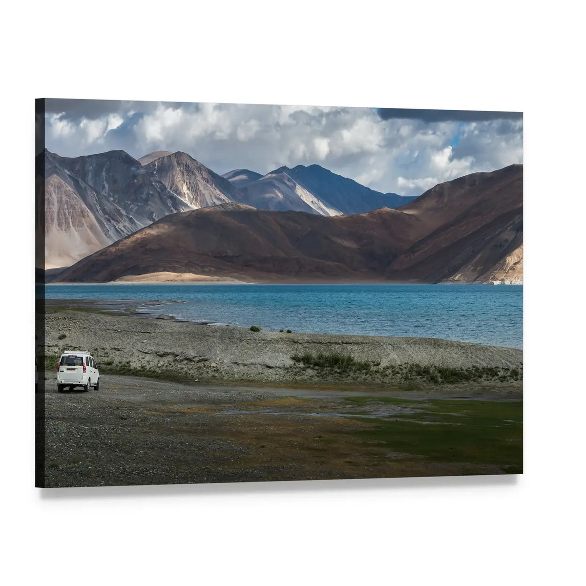 Pangong Lake, India Canvas Wall Art, single panel gallery wrapped canvas, angled product view