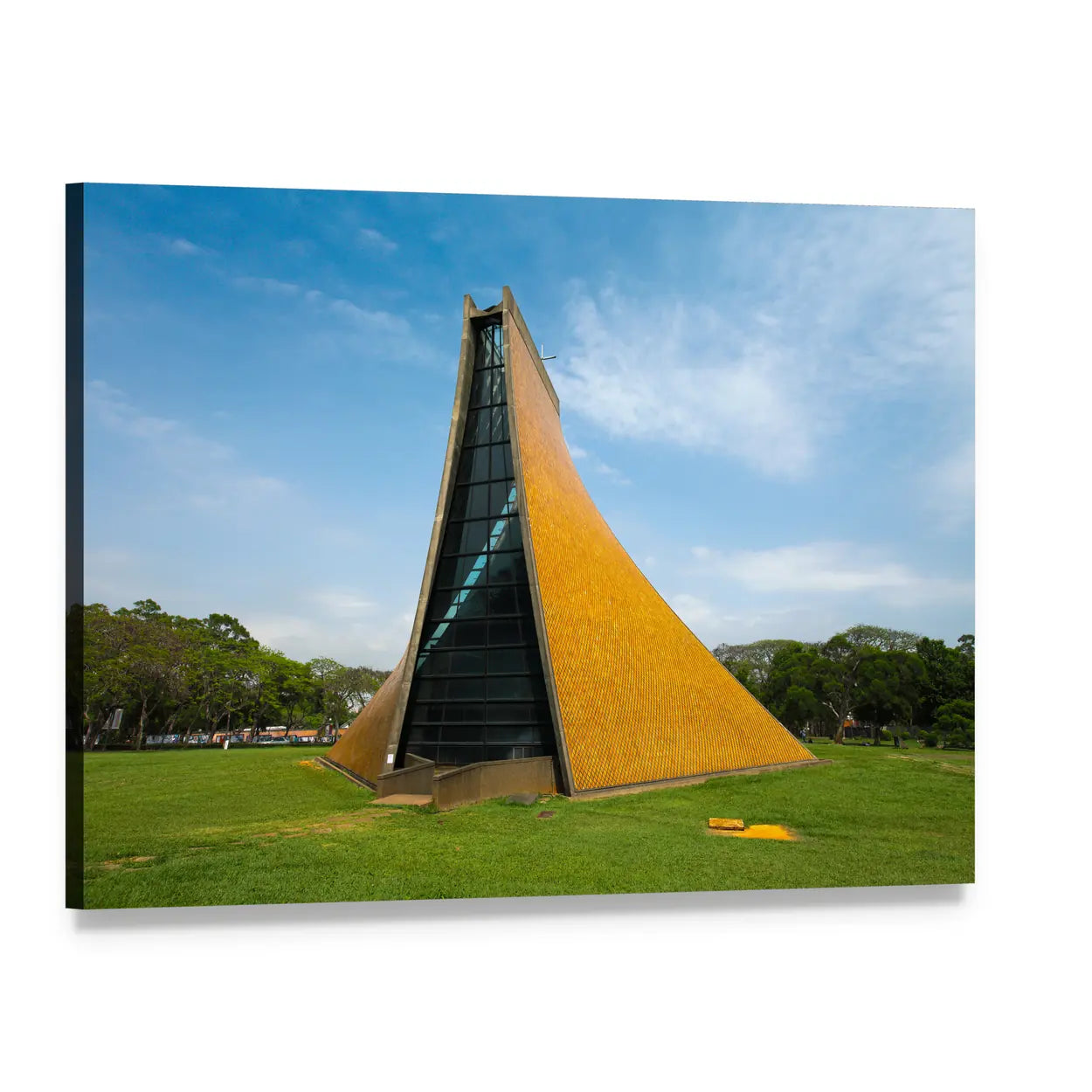 Church in Taichung Canvas Wall Art, single panel gallery wrapped canvas, angled product view