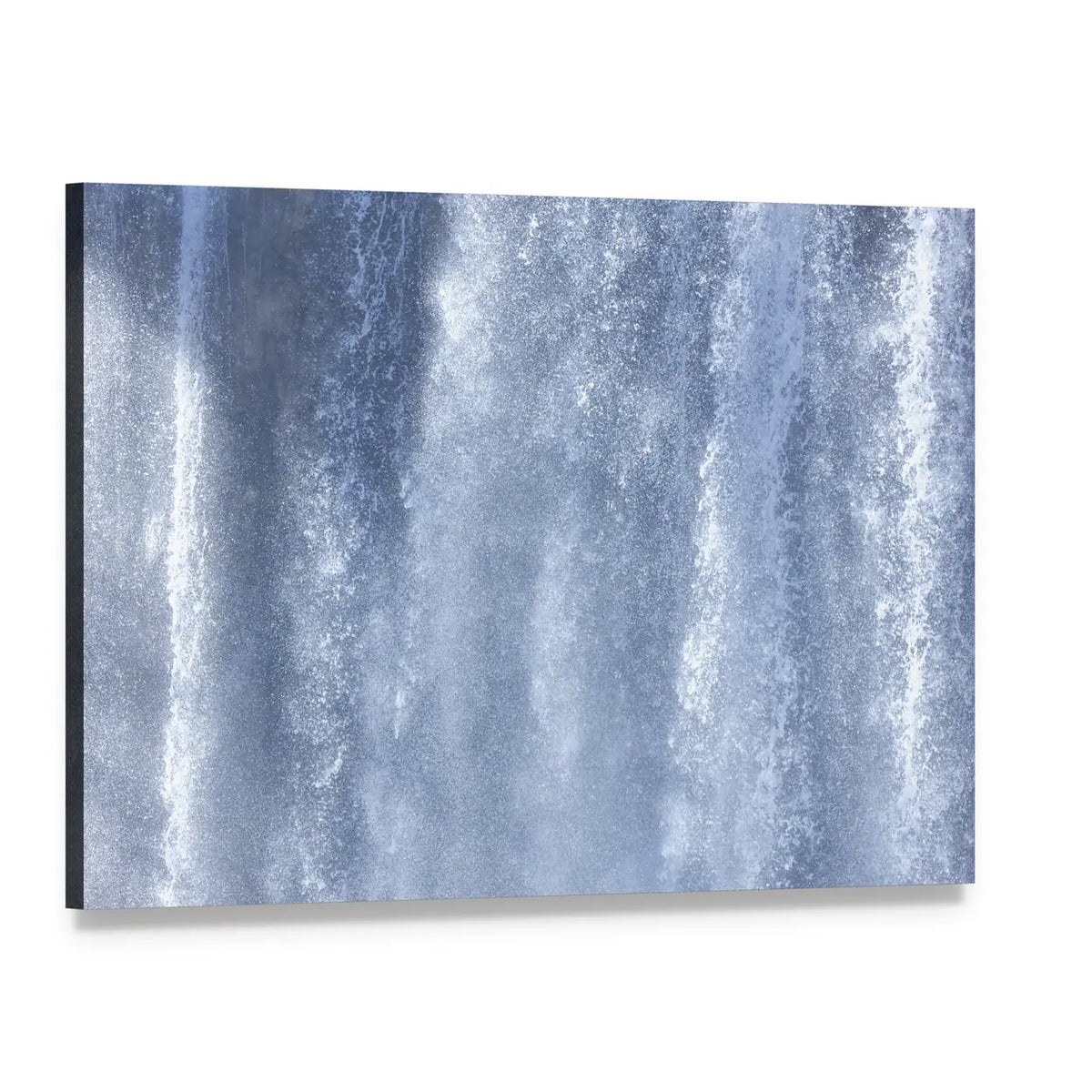 Waterfall Close-Up Canvas Wall Art, single panel gallery wrapped canvas, angled product view