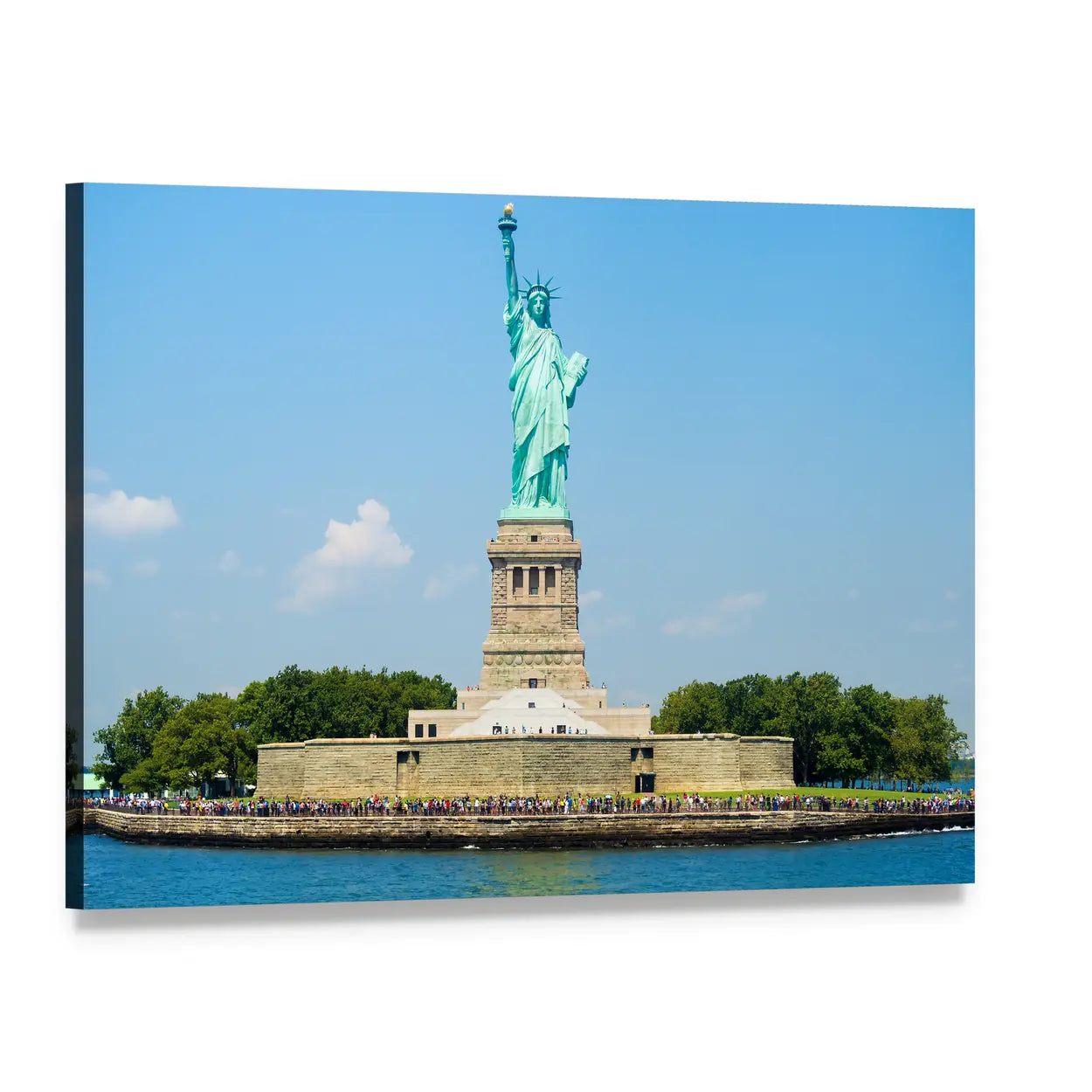 Statue of Liberty, Liberty in New York Canvas Wall Art, single panel gallery wrapped canvas, angled product view