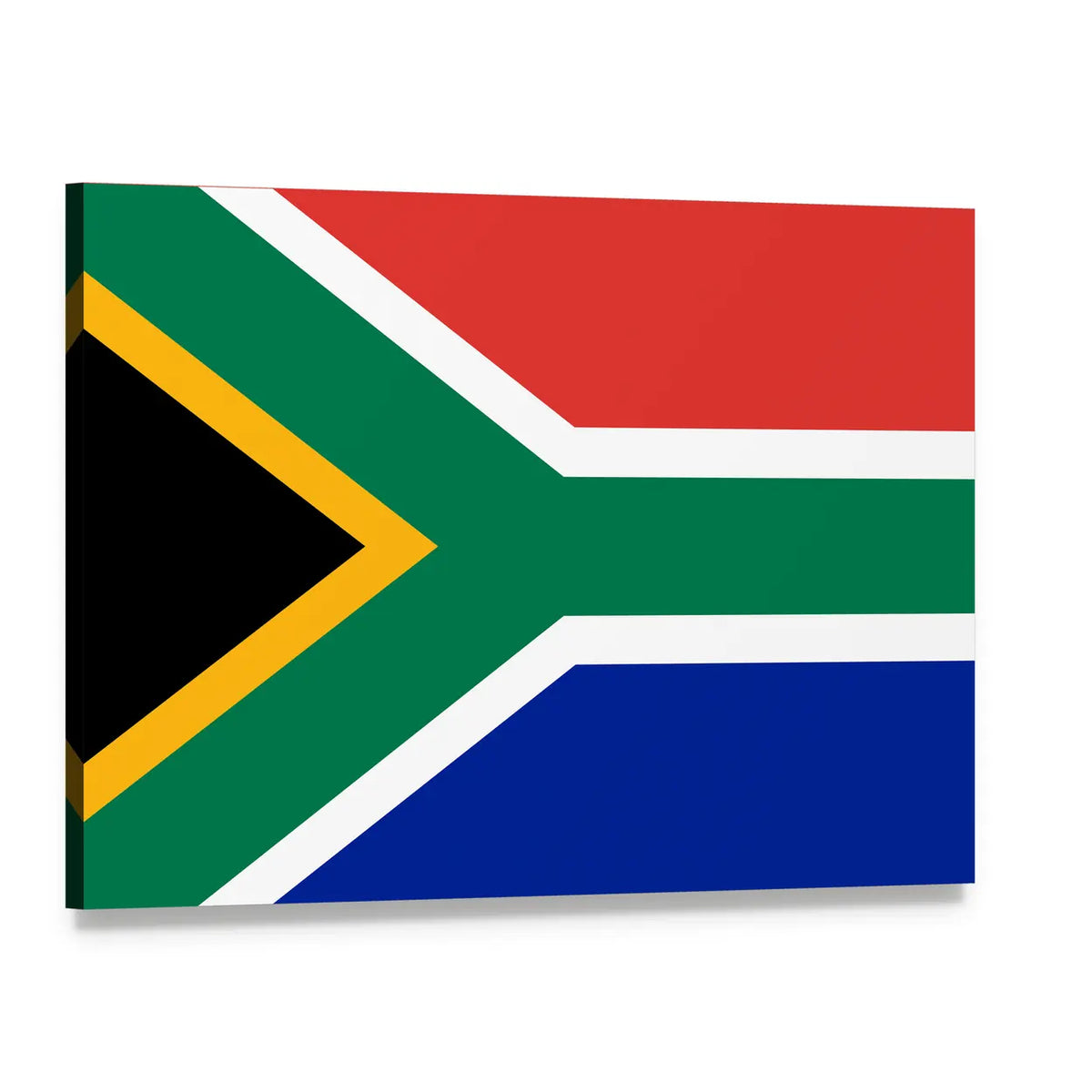 South African Flag Y-shape Design Canvas Wall Art, single panel gallery wrapped canvas, angled product view
