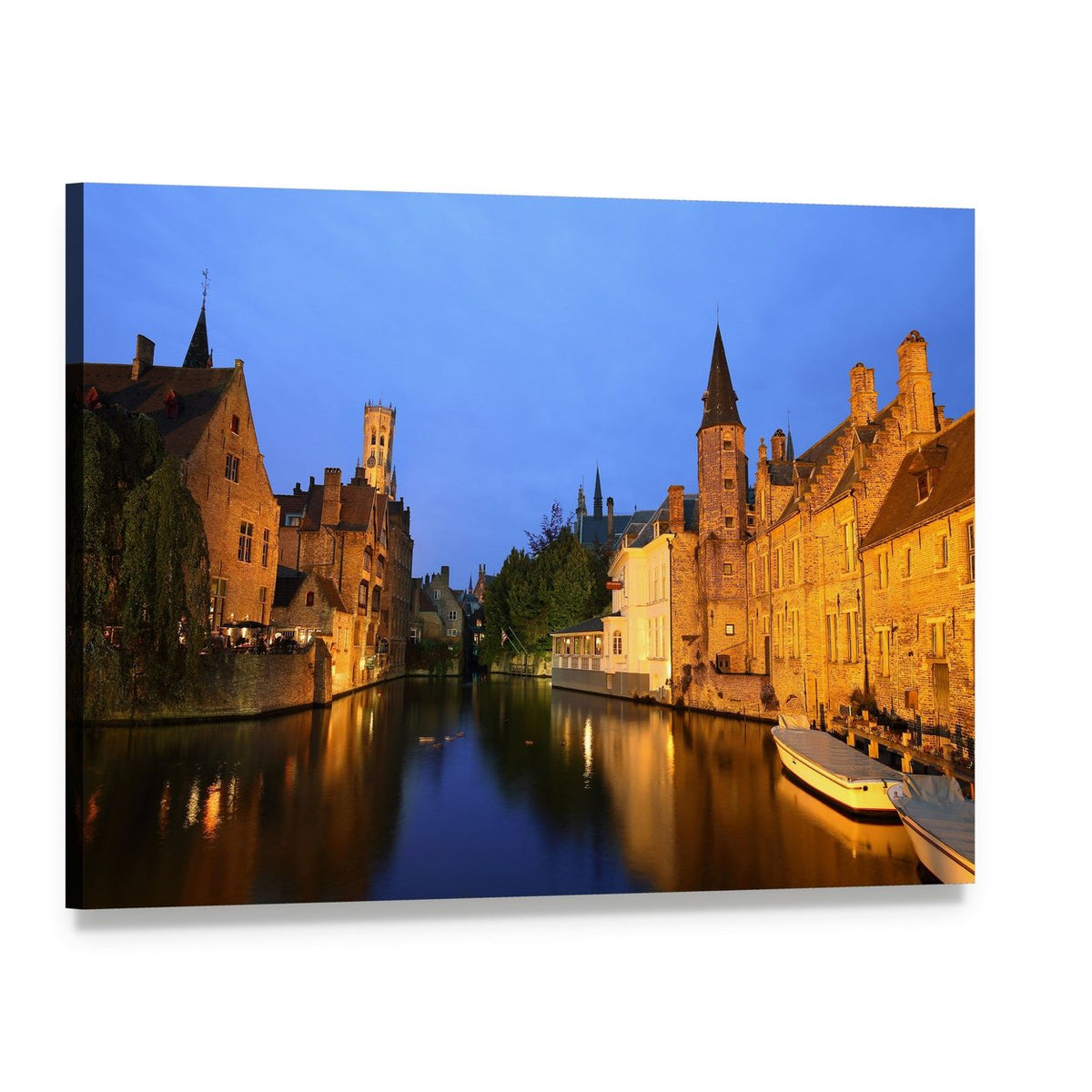 Rozenhoedkaai View in Brugge Canvas Wall Art, single panel gallery wrapped canvas, angled product view