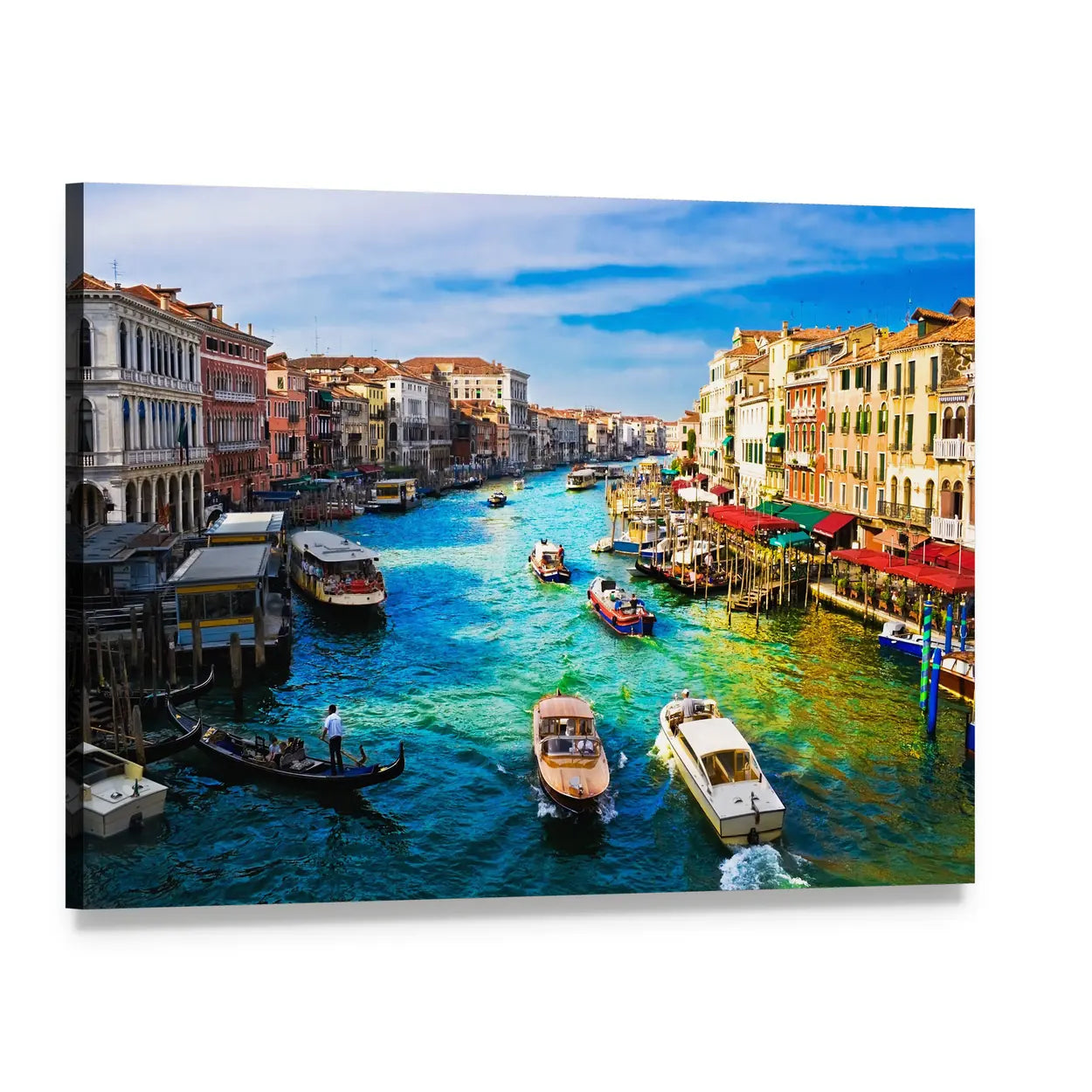 Grand Canal in Venice Canvas Wall Art, single panel gallery wrapped canvas, angled product view