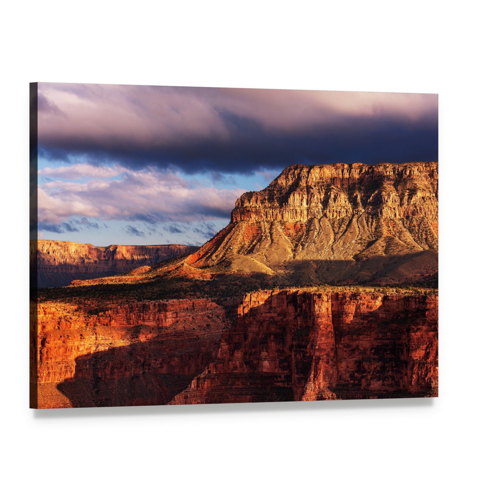 Grand Canyon National Park Canvas Wall Art, single panel gallery wrapped canvas, angled product view