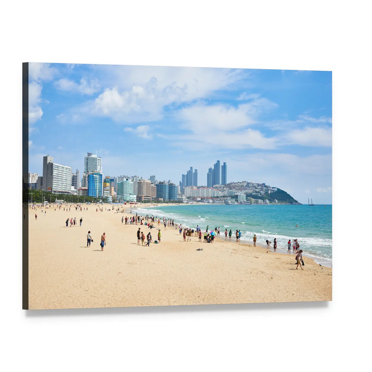Haeundae Beach, Busan Canvas Wall Art, single panel gallery wrapped canvas, angled product view
