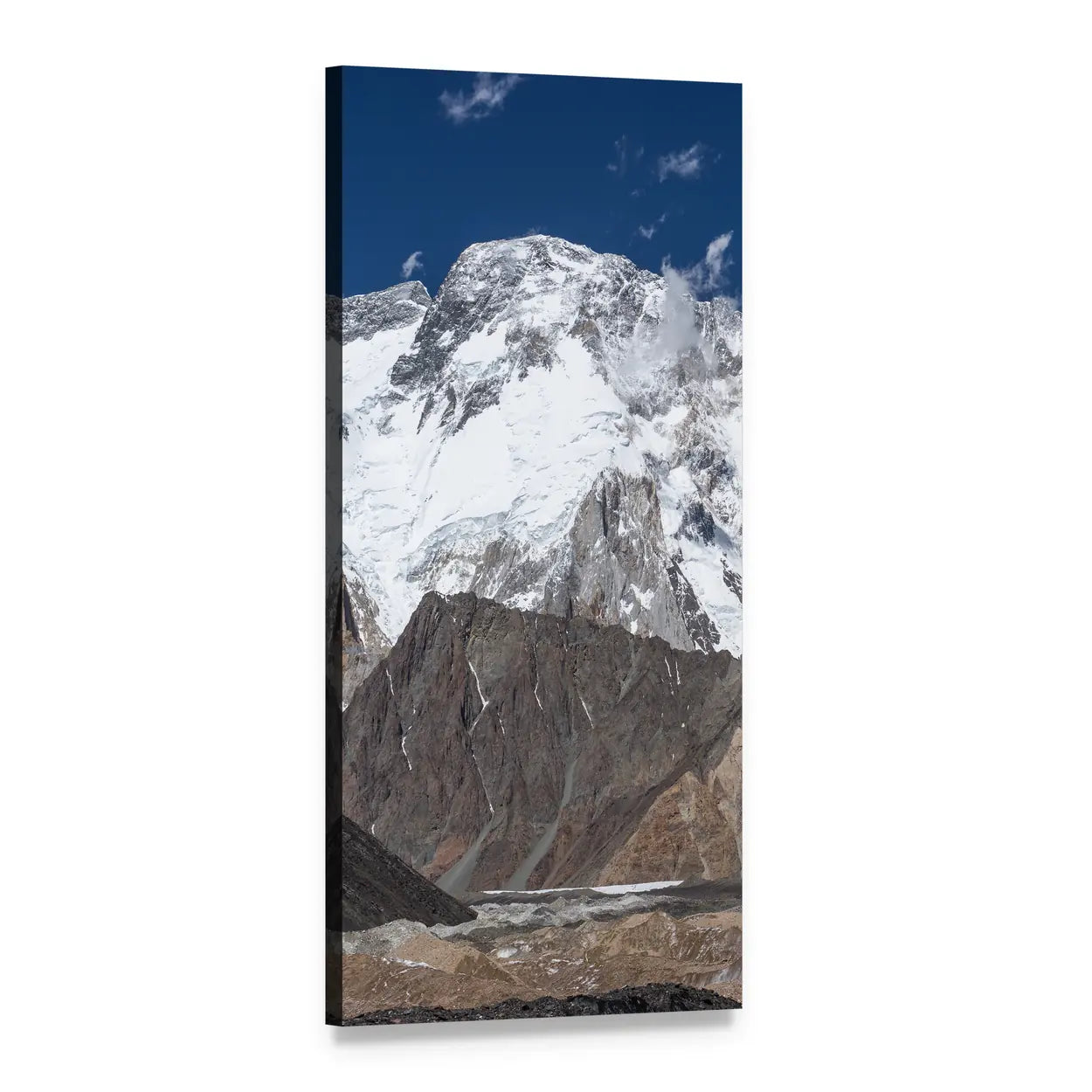 K2 Trek in Pakistan Vertical Canvas Wall Art, 1 panel 1 Vertical layout gallery wrapped canvas set, angled product view