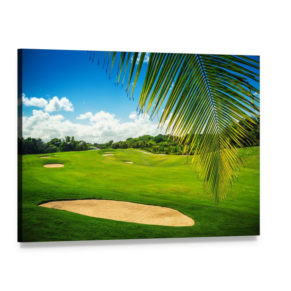 Golf Course in Punta Cana Canvas Wall Art, single panel gallery wrapped canvas, angled product view