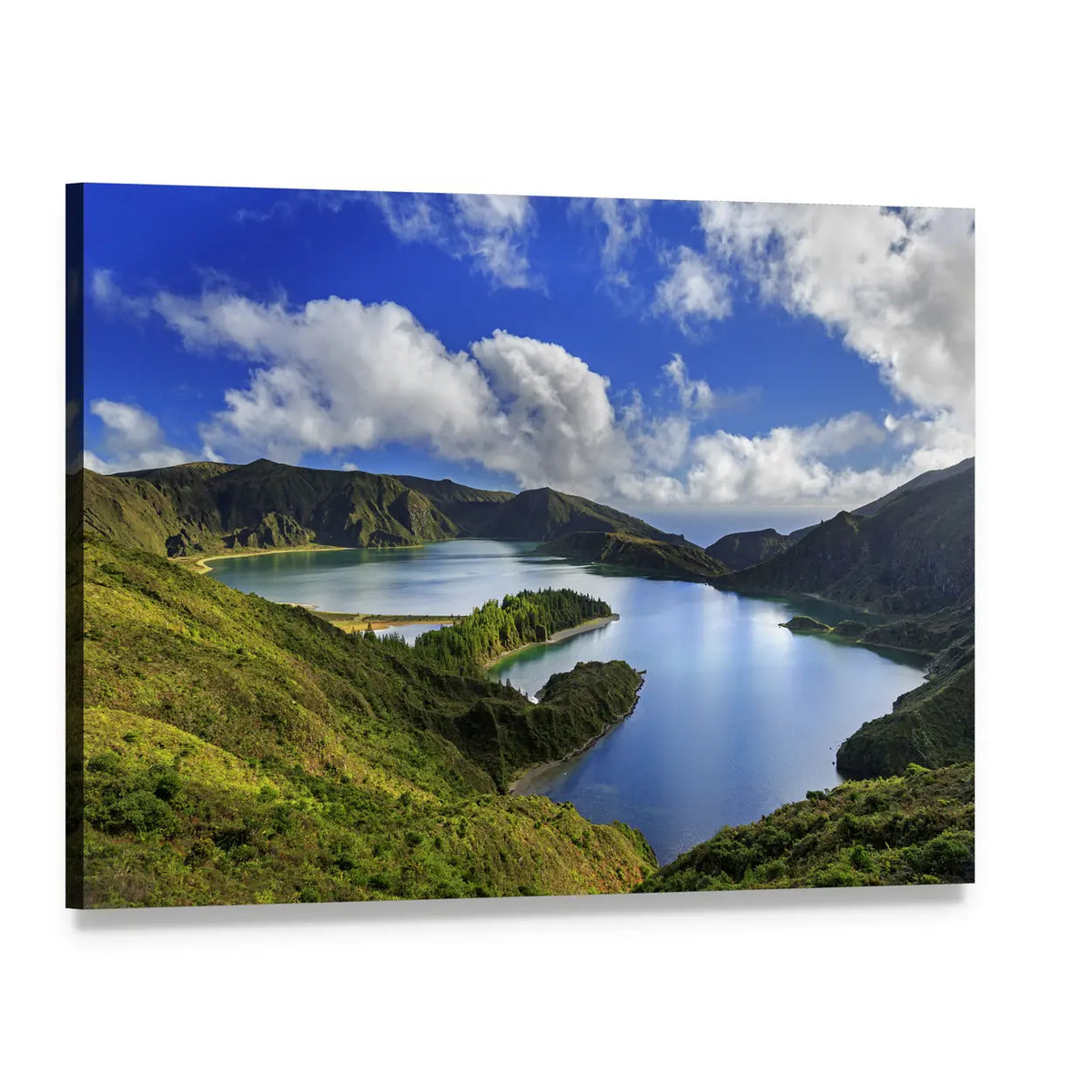 Green Valley on San Miguel Island Canvas Wall Art, single panel gallery wrapped canvas, angled product view