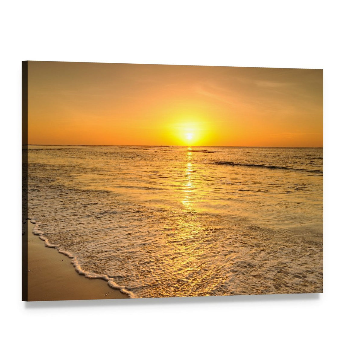 Beach Sunset Thailand Canvas Wall Art, single panel gallery wrapped canvas, angled product view