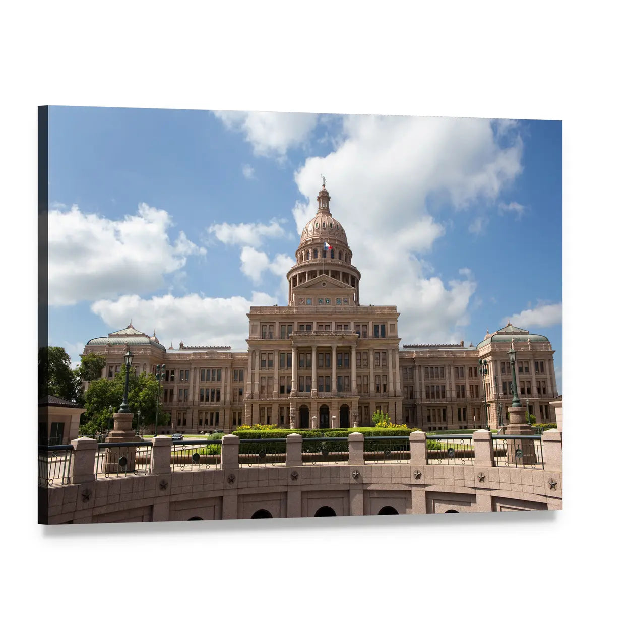 Texas State Capitol Building Canvas Wall Art, single panel gallery wrapped canvas, angled product view