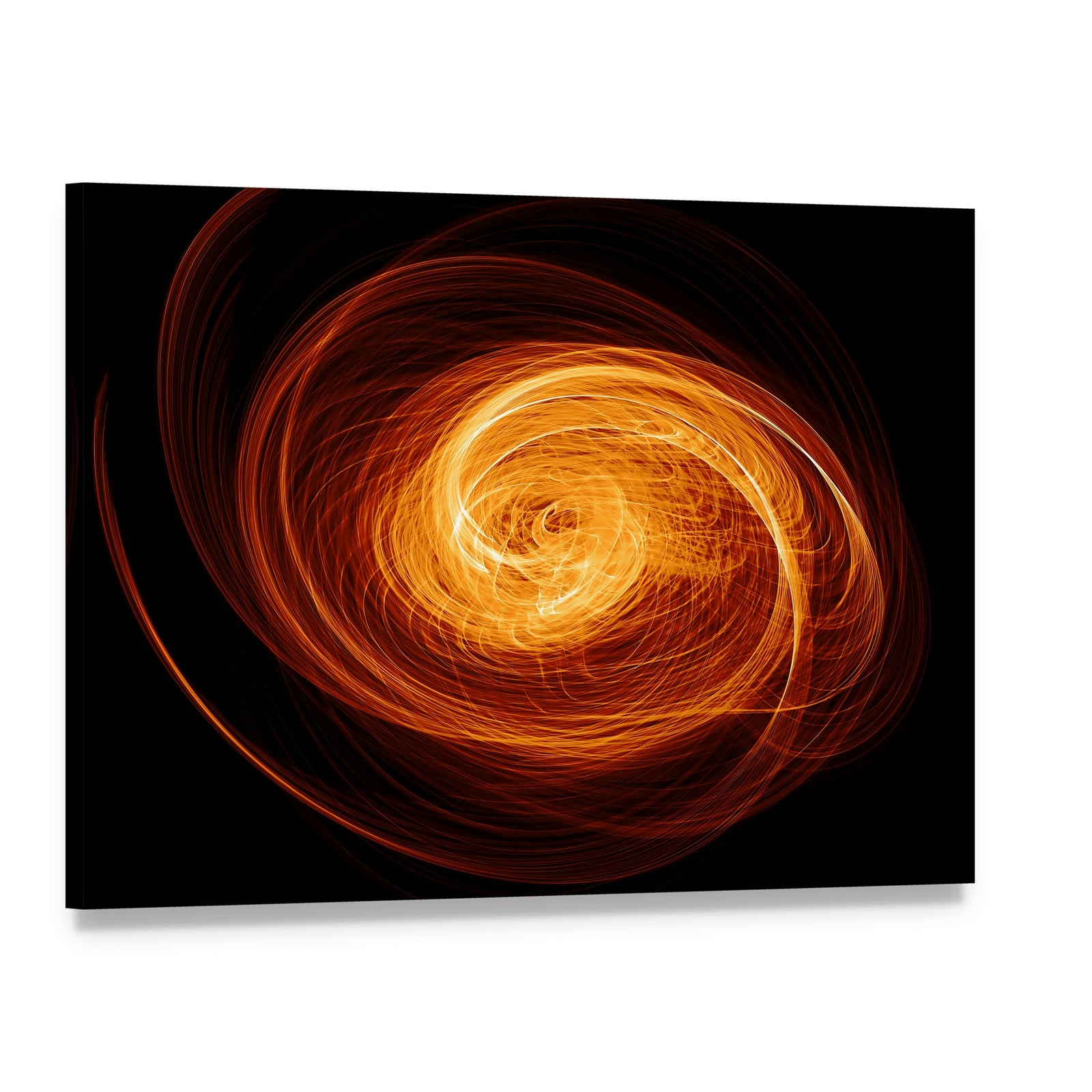 Twisted Quasar Black Hole Canvas Wall Art, single panel gallery wrapped canvas, angled product view