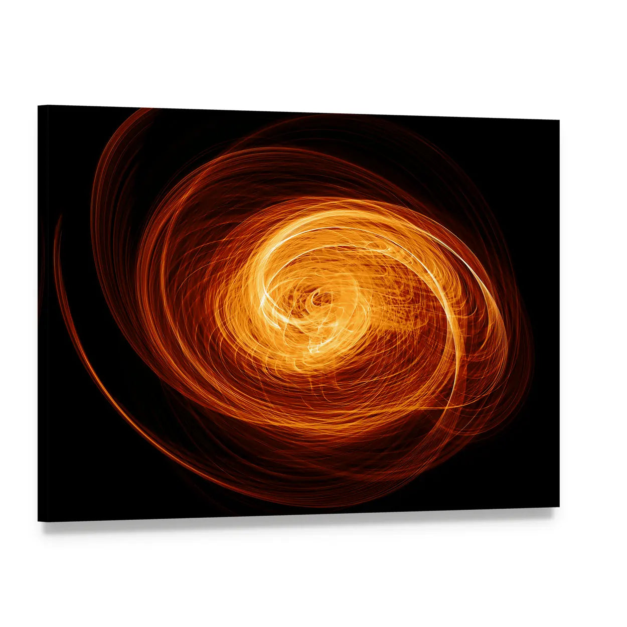 Twisted Quasar Black Hole Canvas Wall Art, single panel gallery wrapped canvas, angled product view