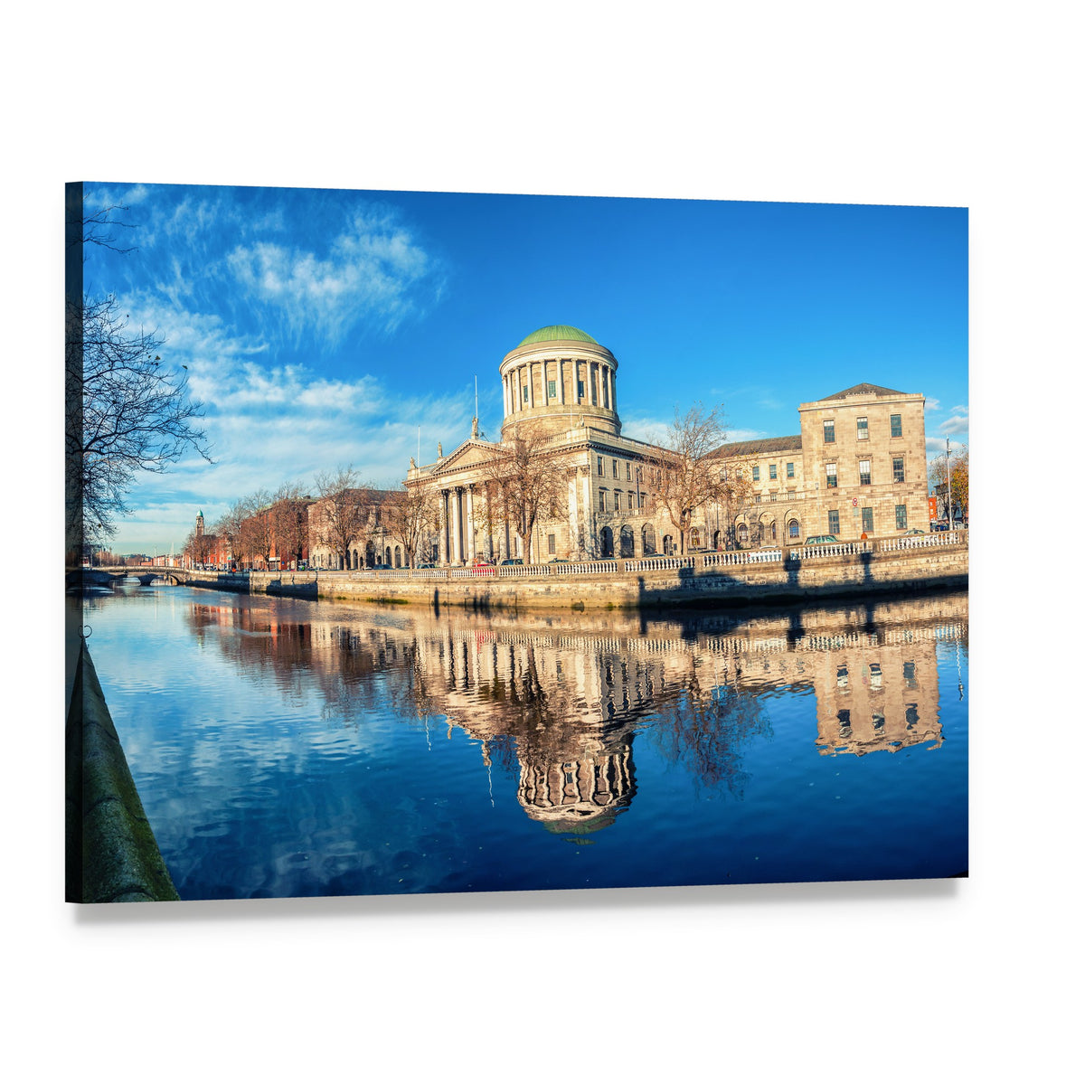 Four Courts in Dublin Canvas Wall Art, single panel gallery wrapped canvas, angled product view