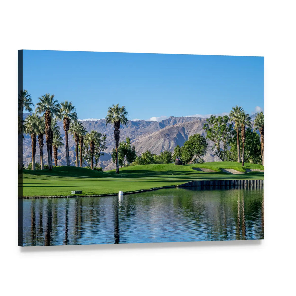 Golf Course in Palm Desert Canvas Wall Art, single panel gallery wrapped canvas, angled product view