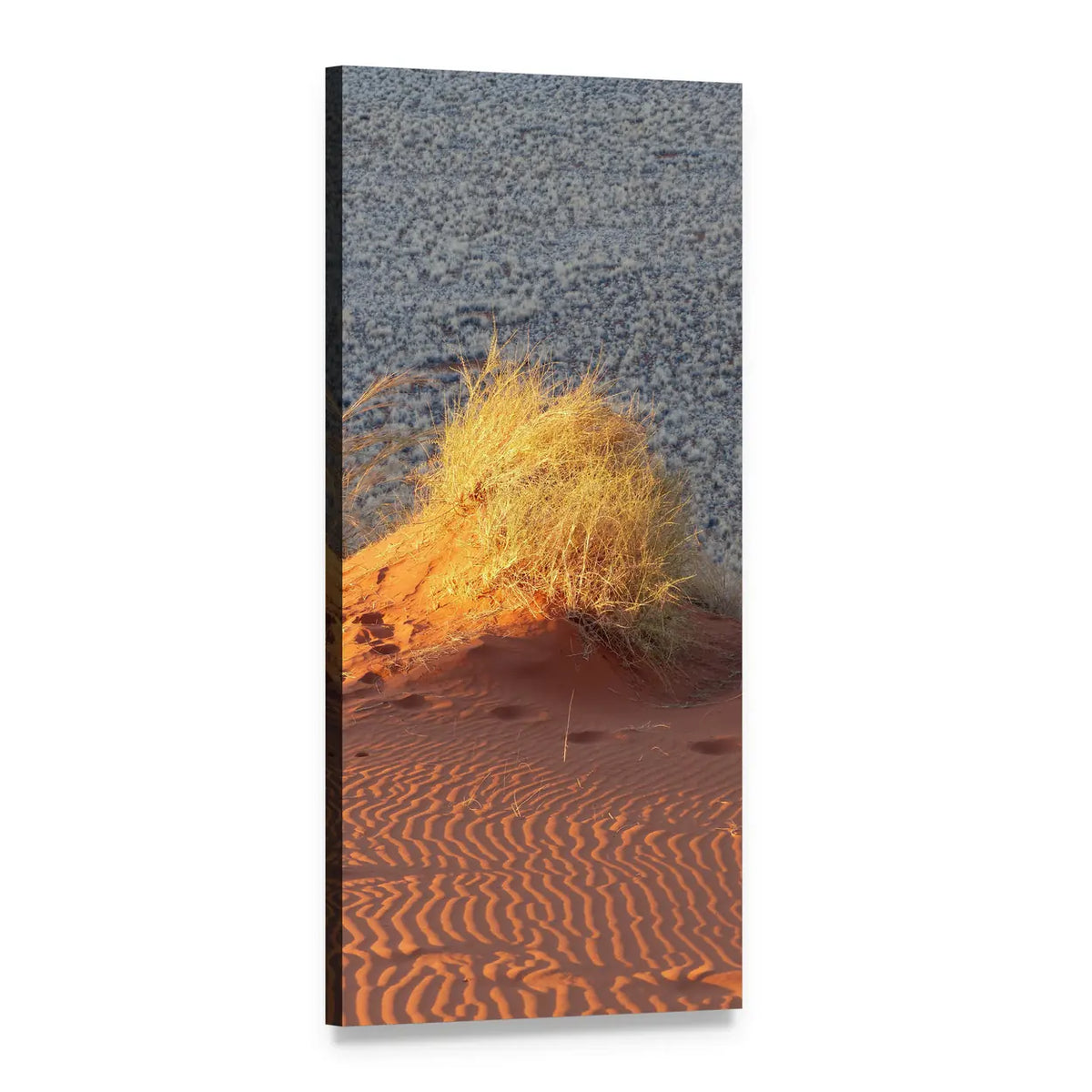 Desert Dunes at Golden Hour Vertical Canvas Wall Art, 1 panel 1 Vertical layout gallery wrapped canvas set, angled product view