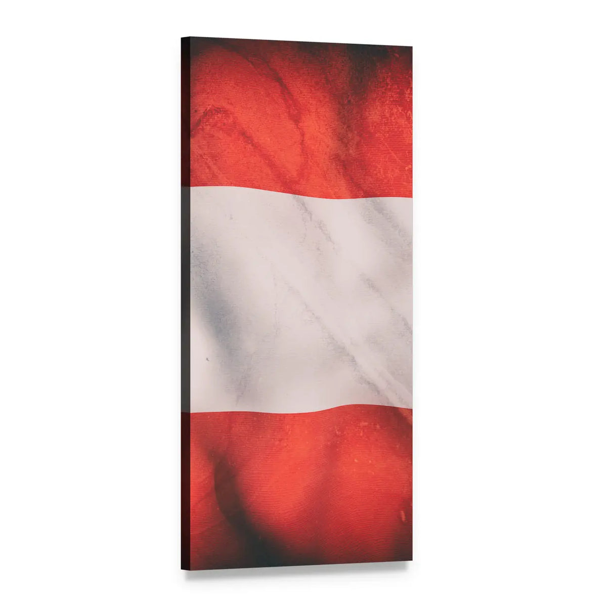Waving Austrian Flag Vertical Canvas Wall Art, 1 panel 1 Vertical layout gallery wrapped canvas set, angled product view