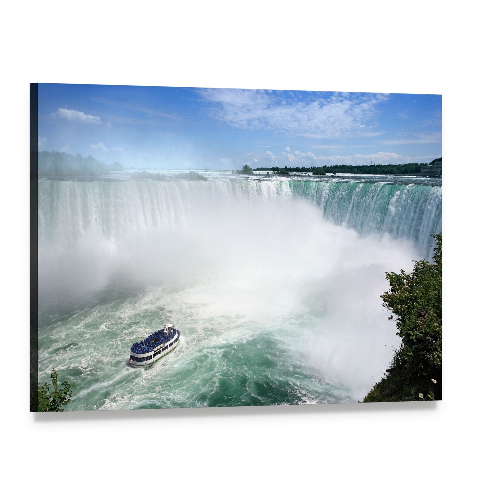 Niagara Falls from the Canadian Side Canvas Wall Art, single panel gallery wrapped canvas, angled product view