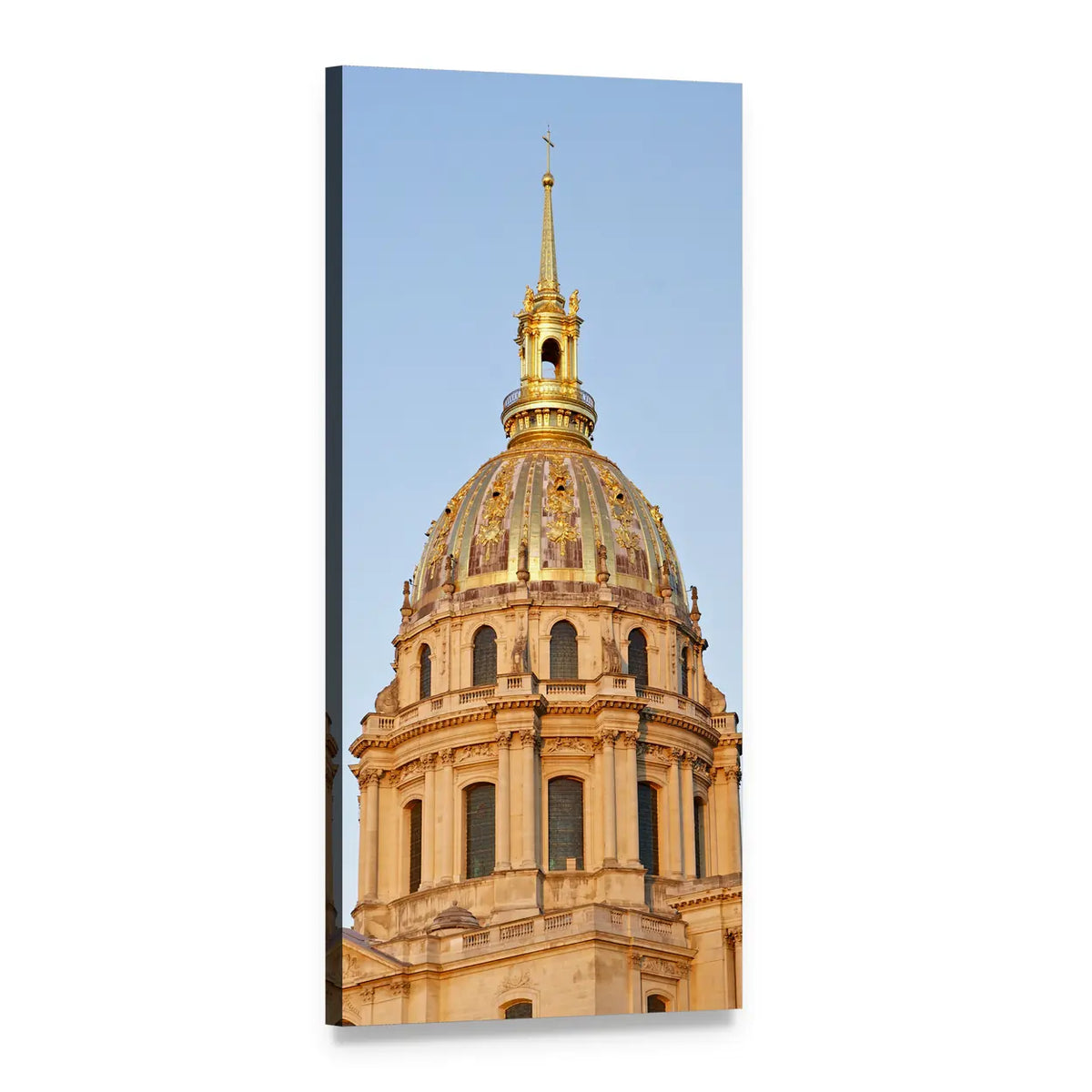Saint Louis Des Invalides Dome Vertical Canvas Wall Art, 1 panel 1 Vertical layout gallery wrapped canvas set, angled product view