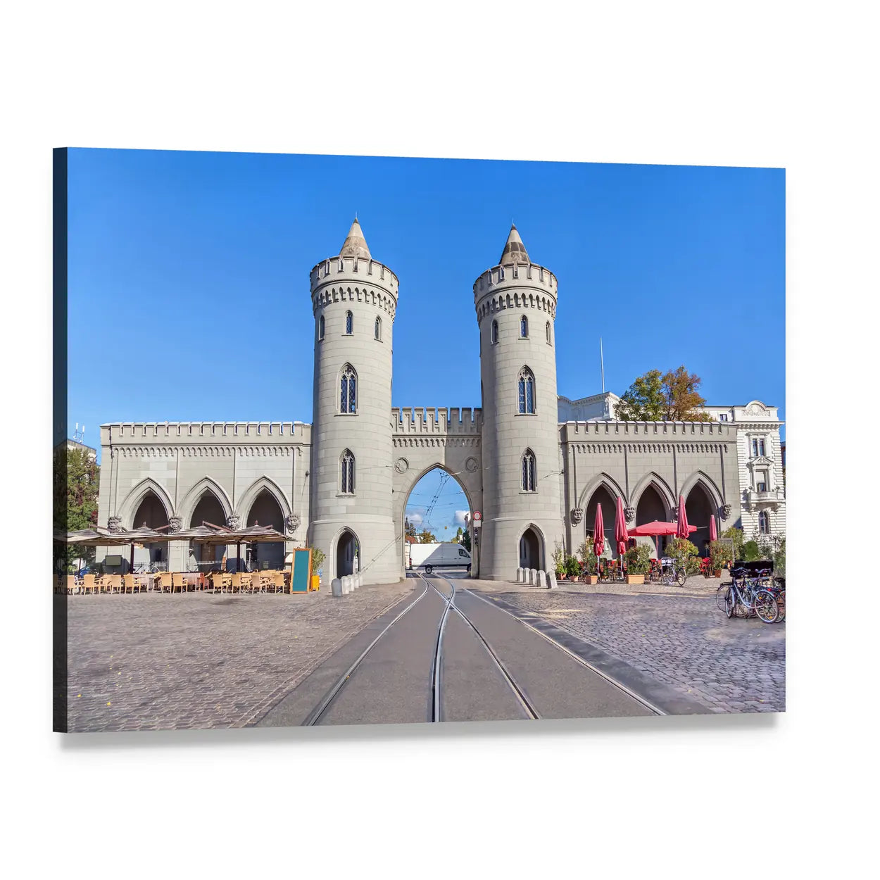 City Gate in Potsdam Canvas Wall Art, single panel gallery wrapped canvas, angled product view